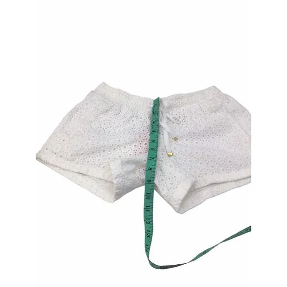 Lilly Pulitzer White Eyelet Baybreeze Shorts Size Extra Small New NWT