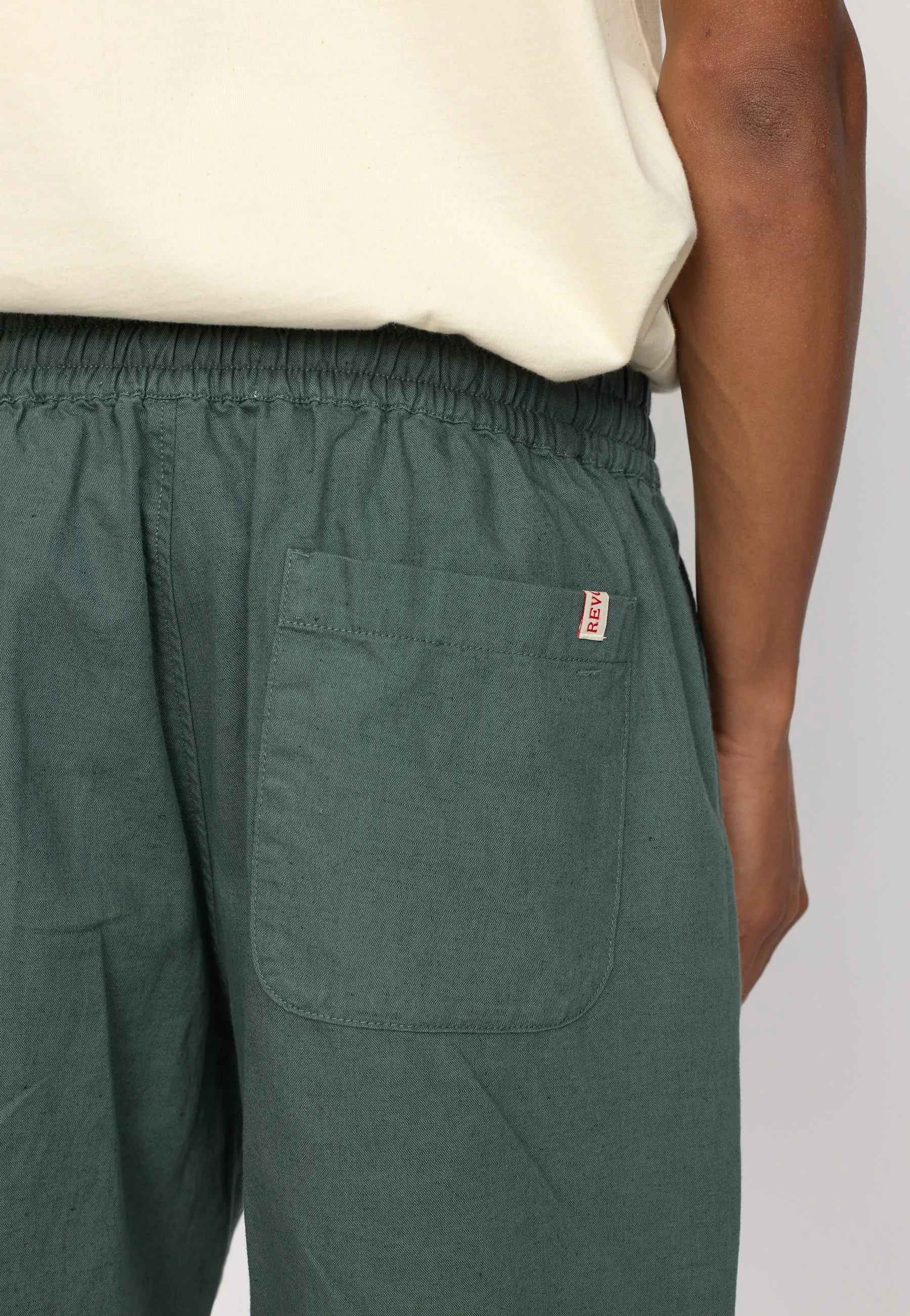 Linen Shorts / 4065 - Dustgreen