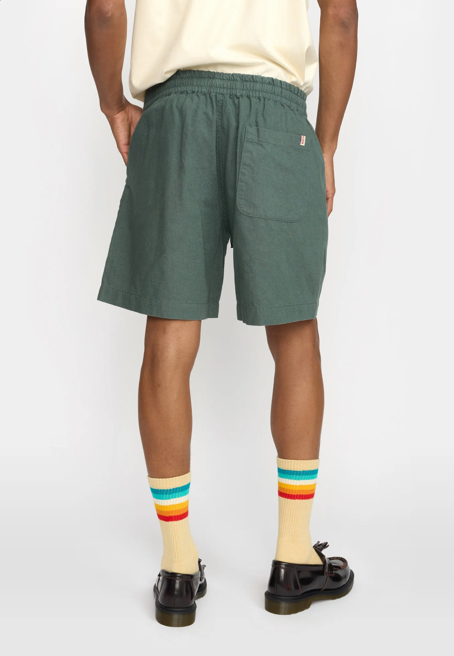 Linen Shorts / 4065 - Dustgreen