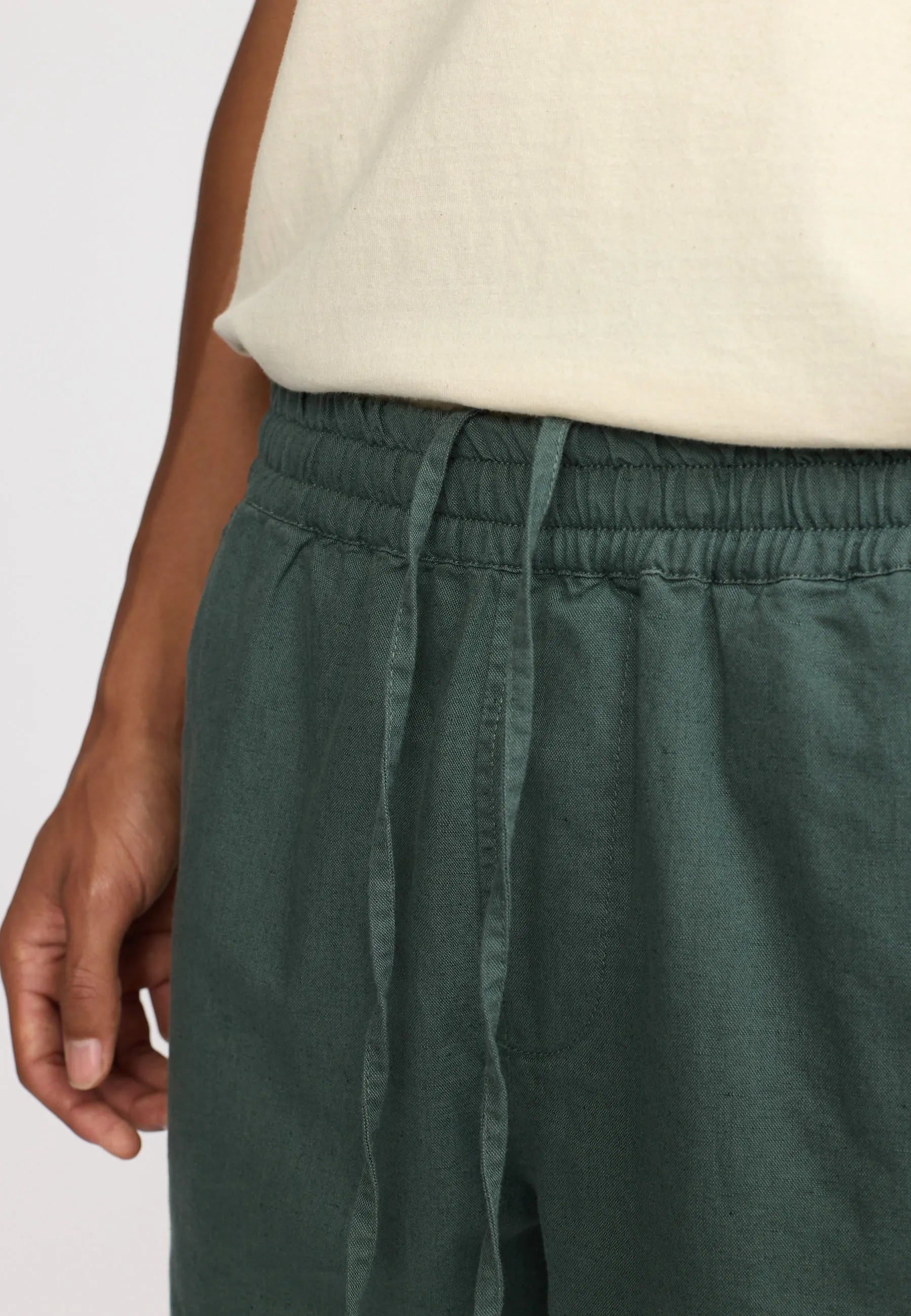 Linen Shorts / 4065 - Dustgreen