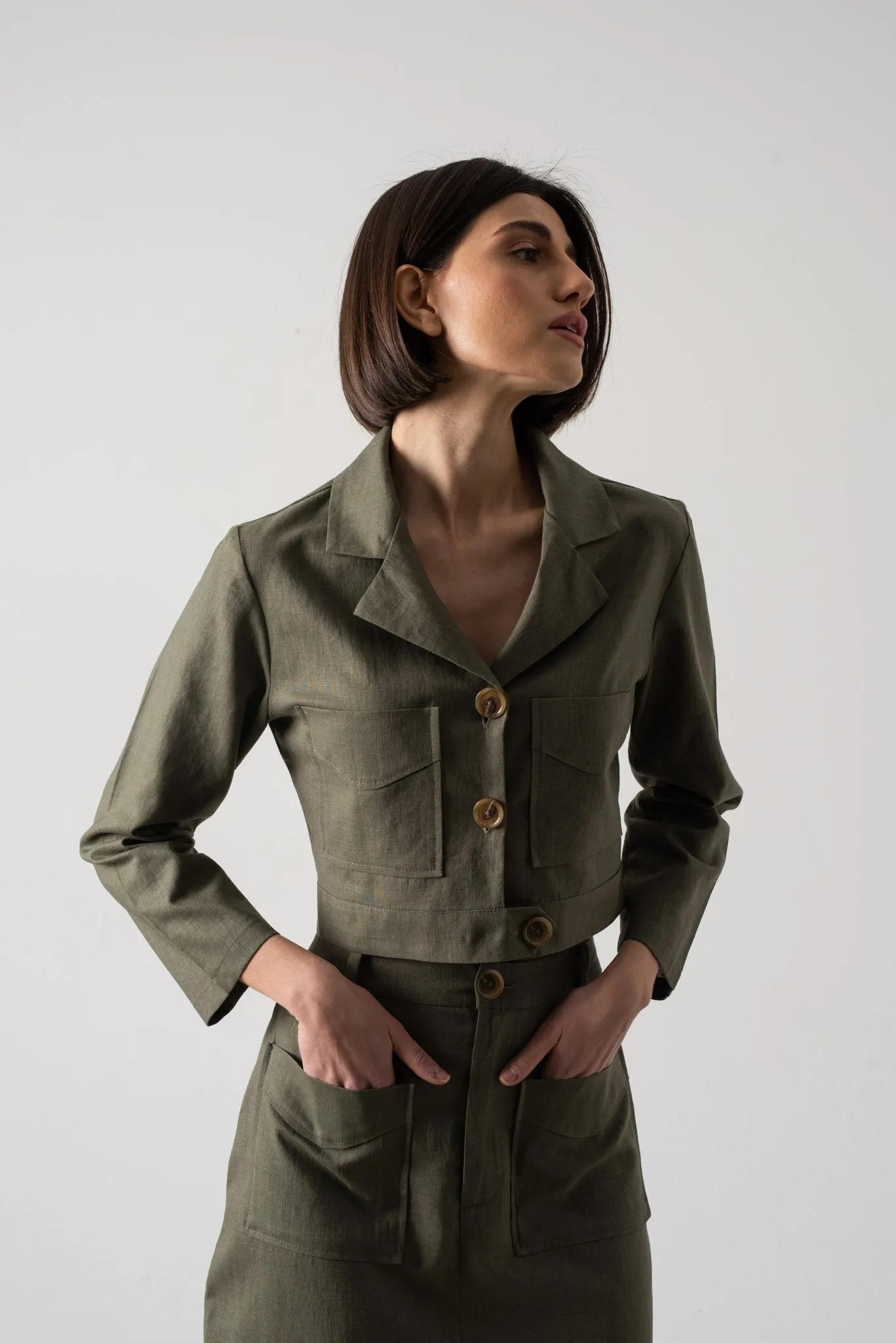 Lior Shirt Jacket Khaki