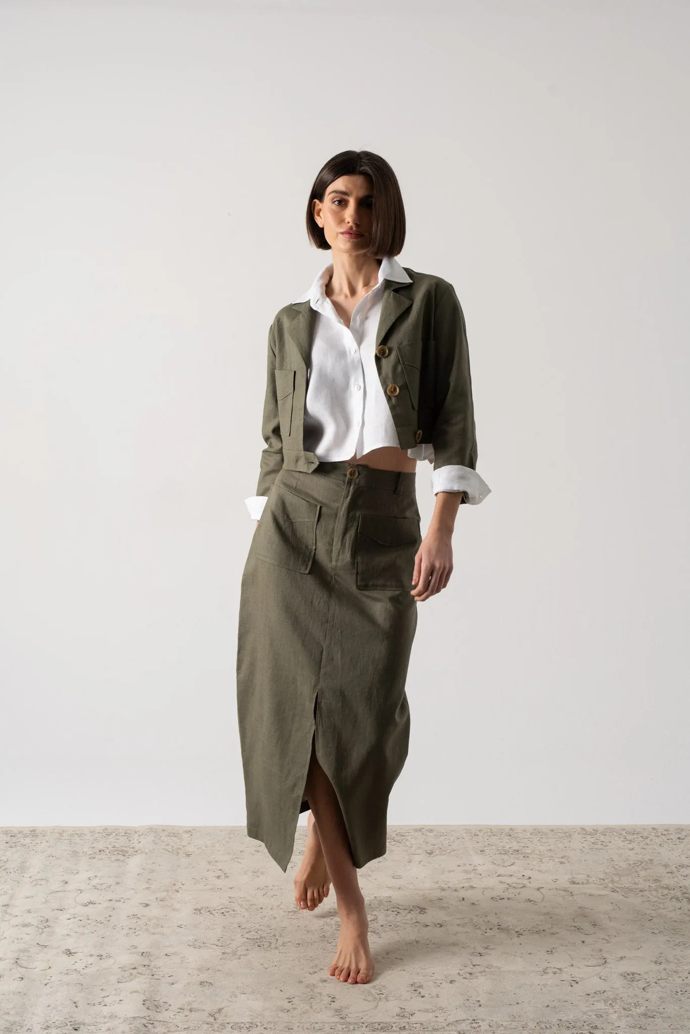 Lior Shirt Jacket Khaki