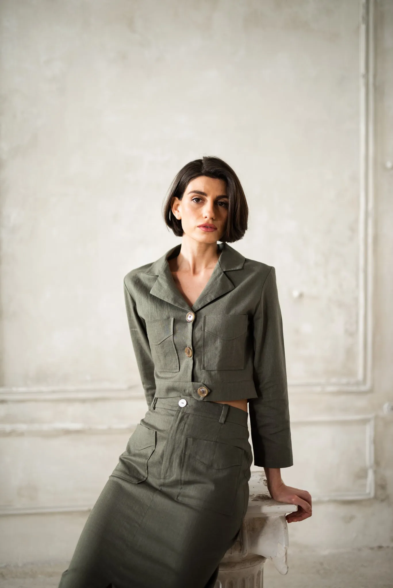 Lior Shirt Jacket Khaki