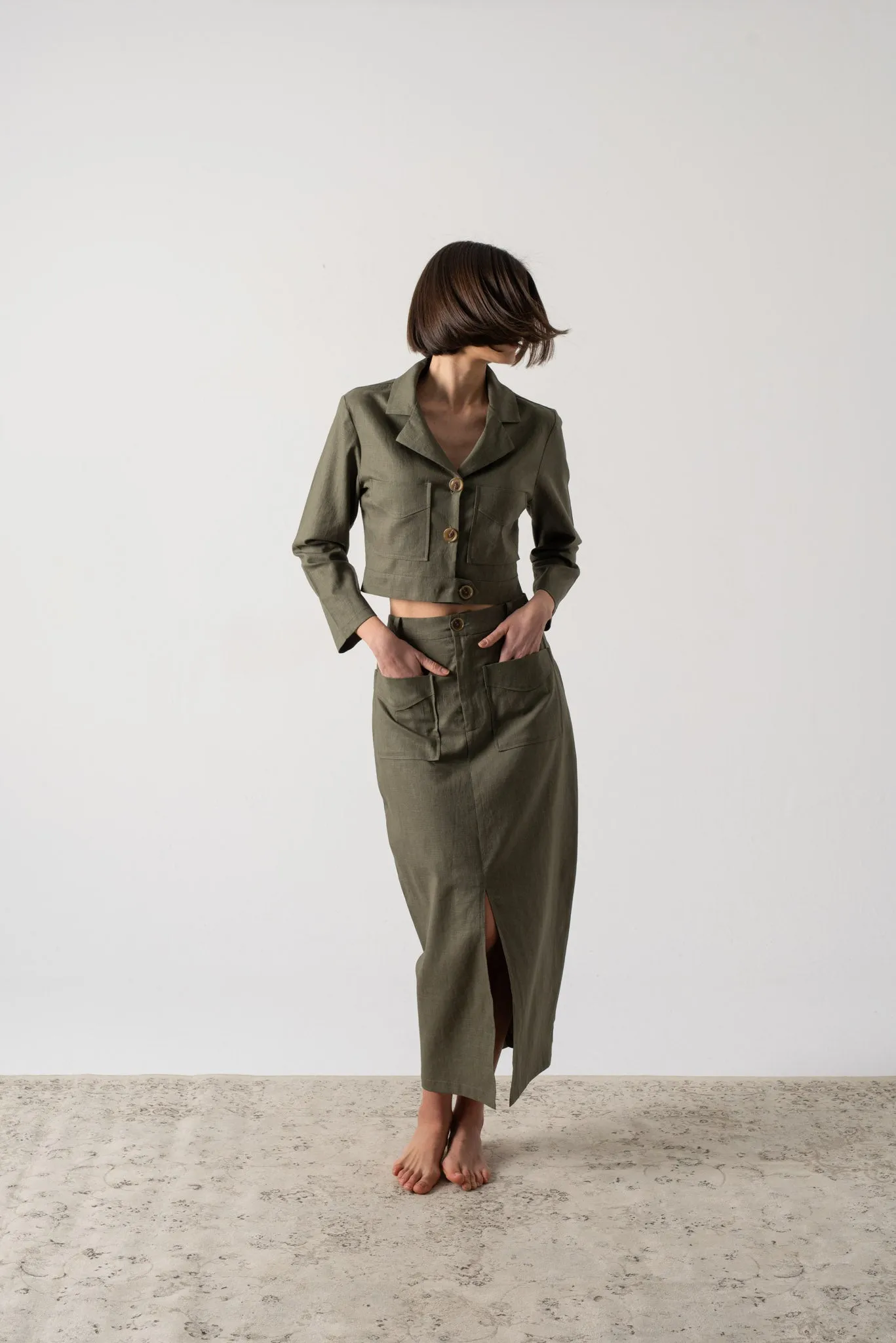 Lior Shirt Jacket Khaki