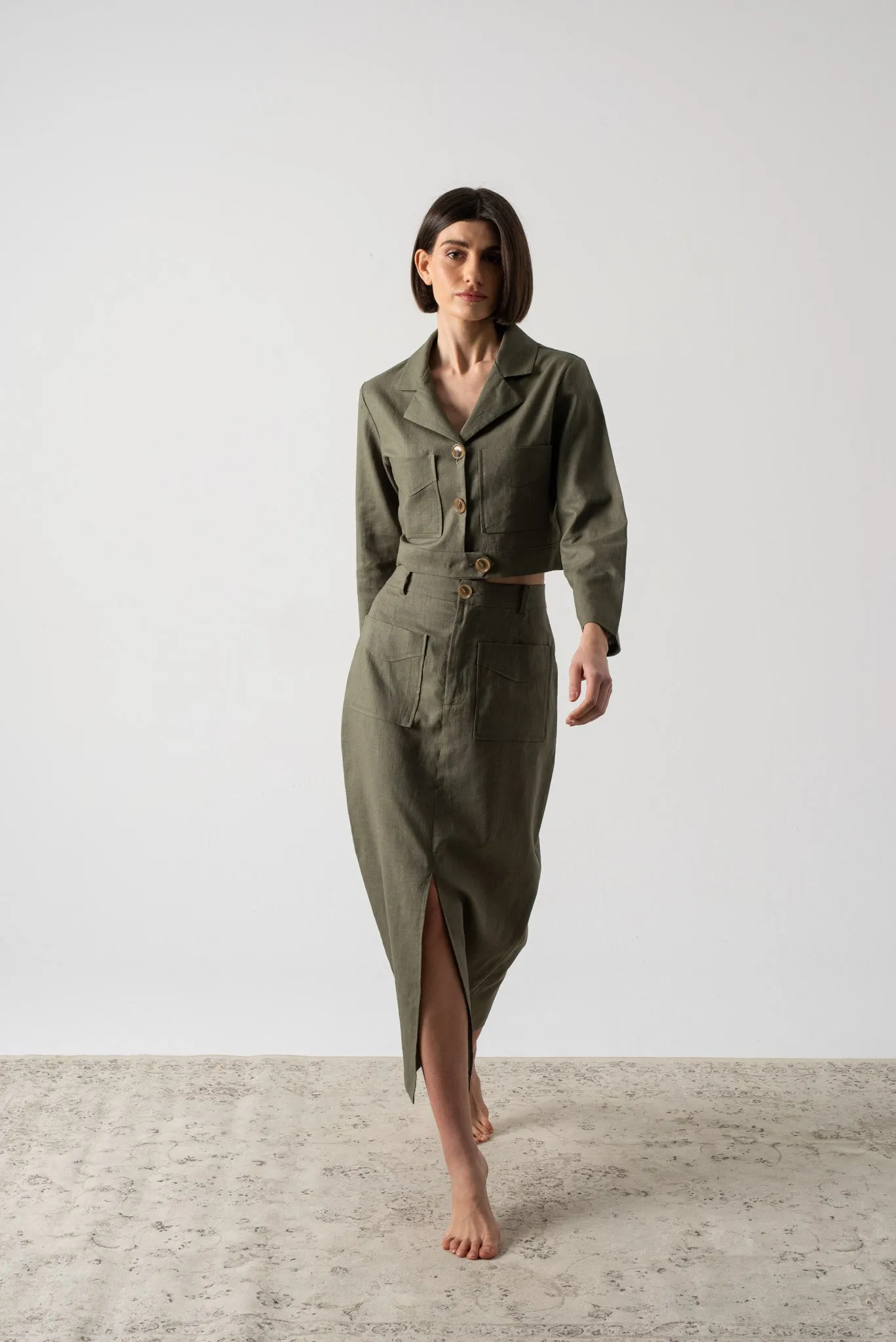 Lior Shirt Jacket Khaki