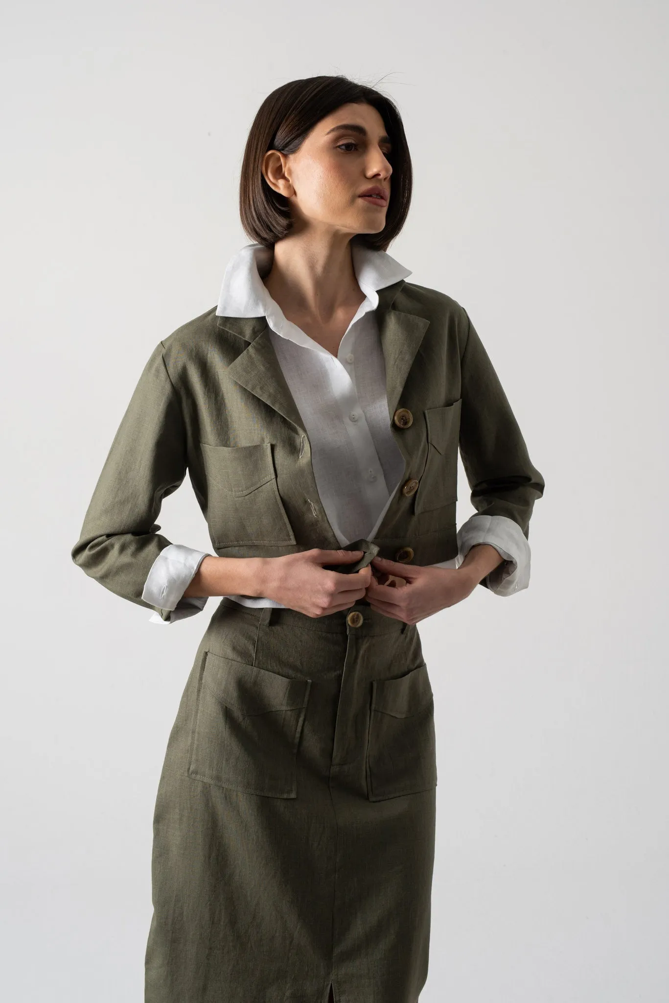 Lior Shirt Jacket Khaki