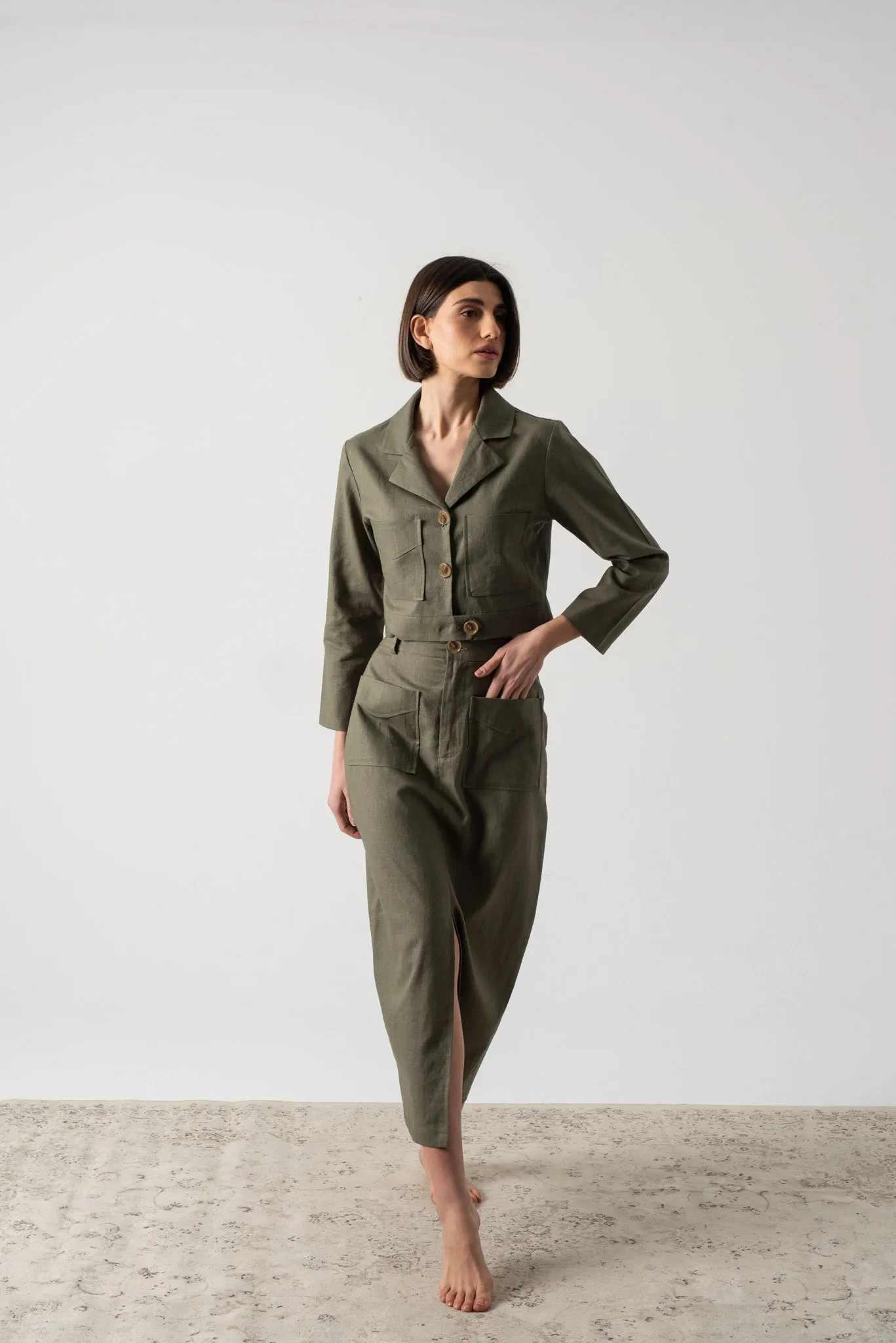 Lior Shirt Jacket Khaki