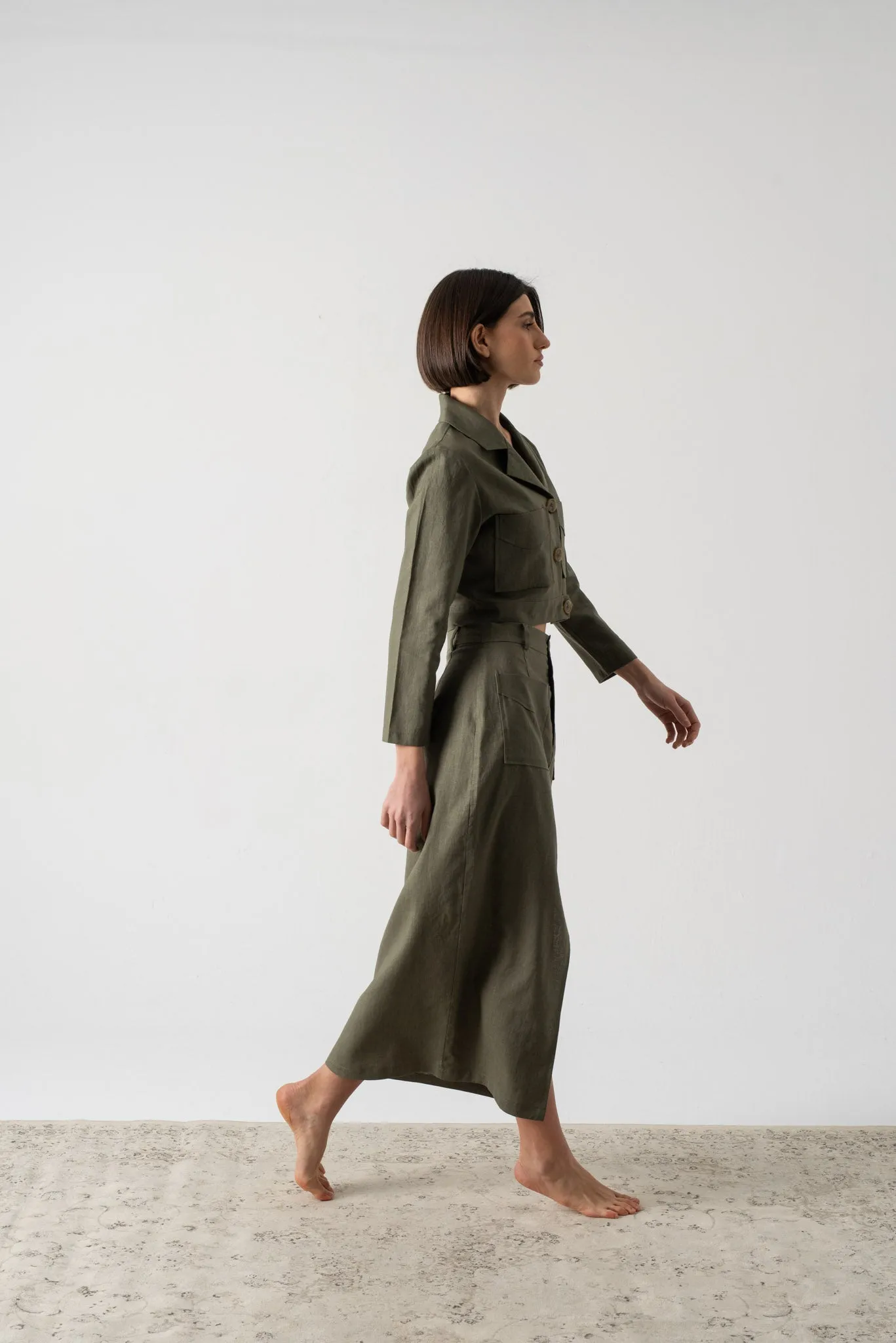 Lior Shirt Jacket Khaki