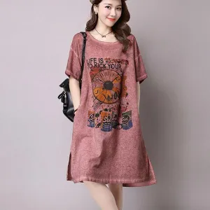 Loose Casual Artsy Womens Dresses