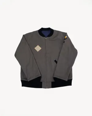 Lot JG-24 - Reversible Cadet's Varsity Jacket w/Patches - Grey, Blue