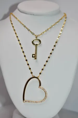 'LOVE' Layered Necklace Set