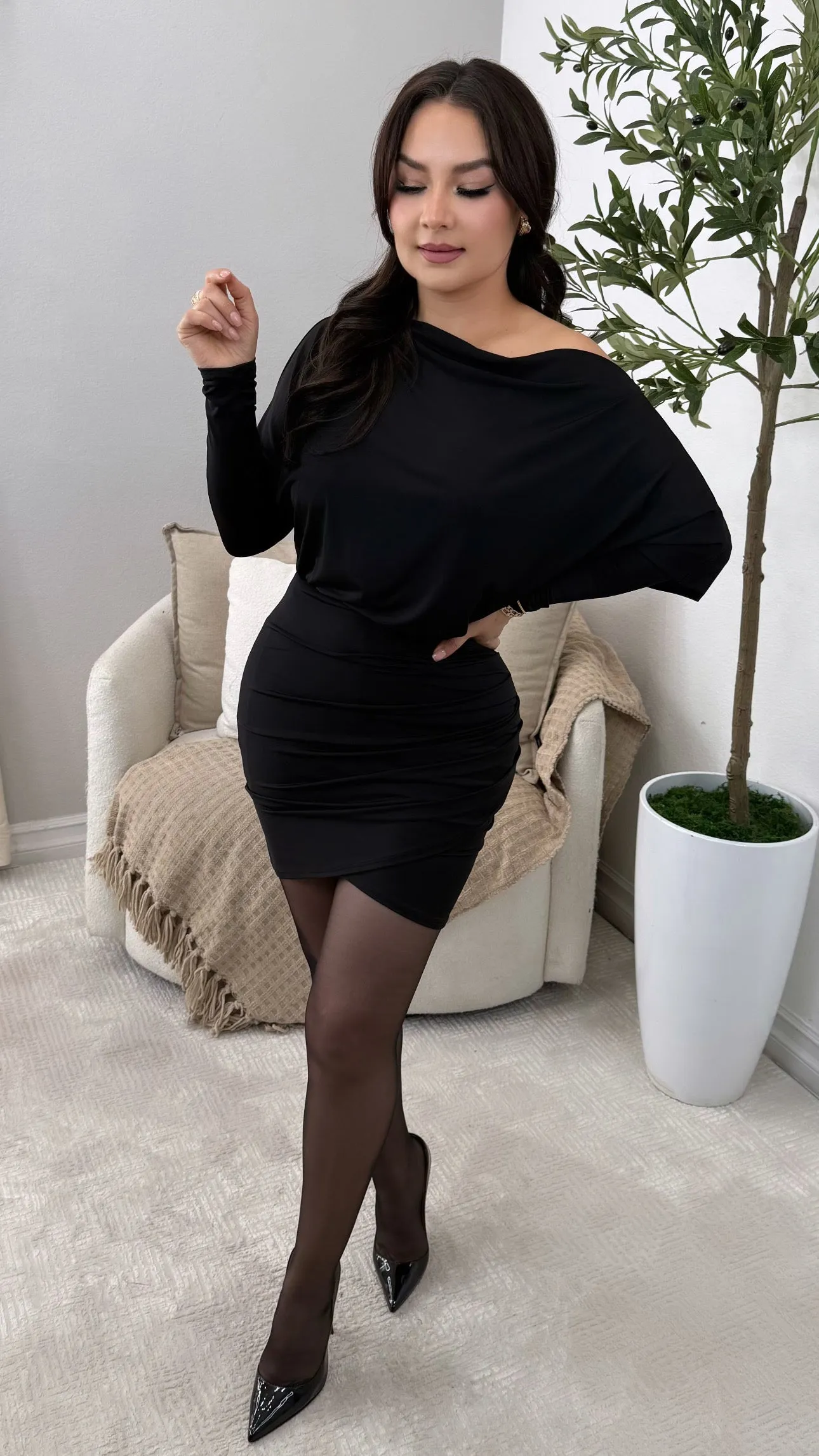 LUCILLE BLACK DRESS