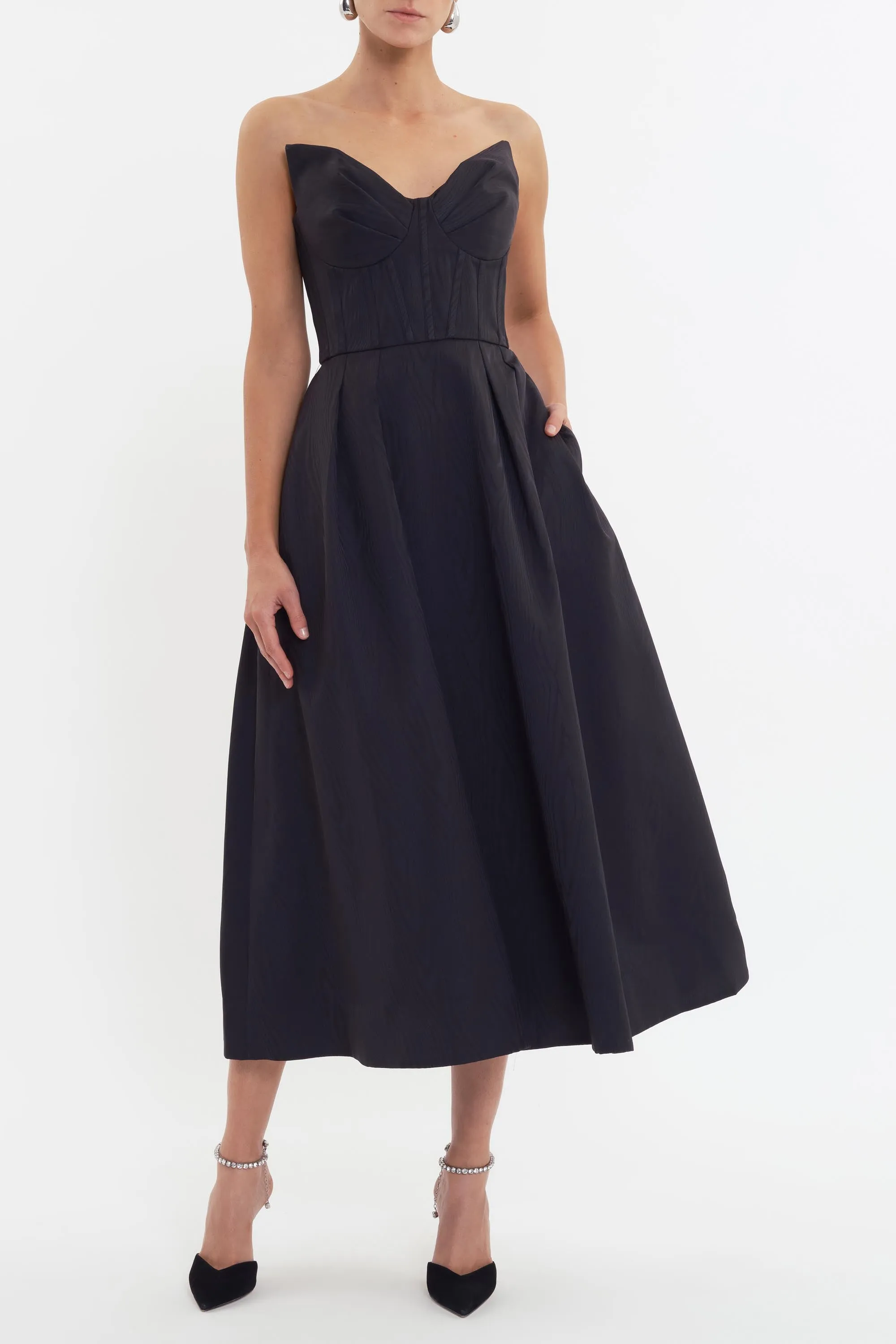 Luiza Strapless Midi Dress
