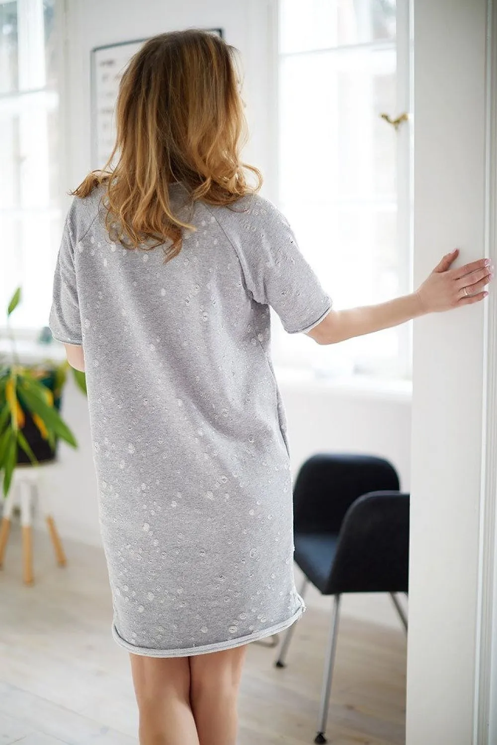 Luxe Hole-Detail Loose Dress