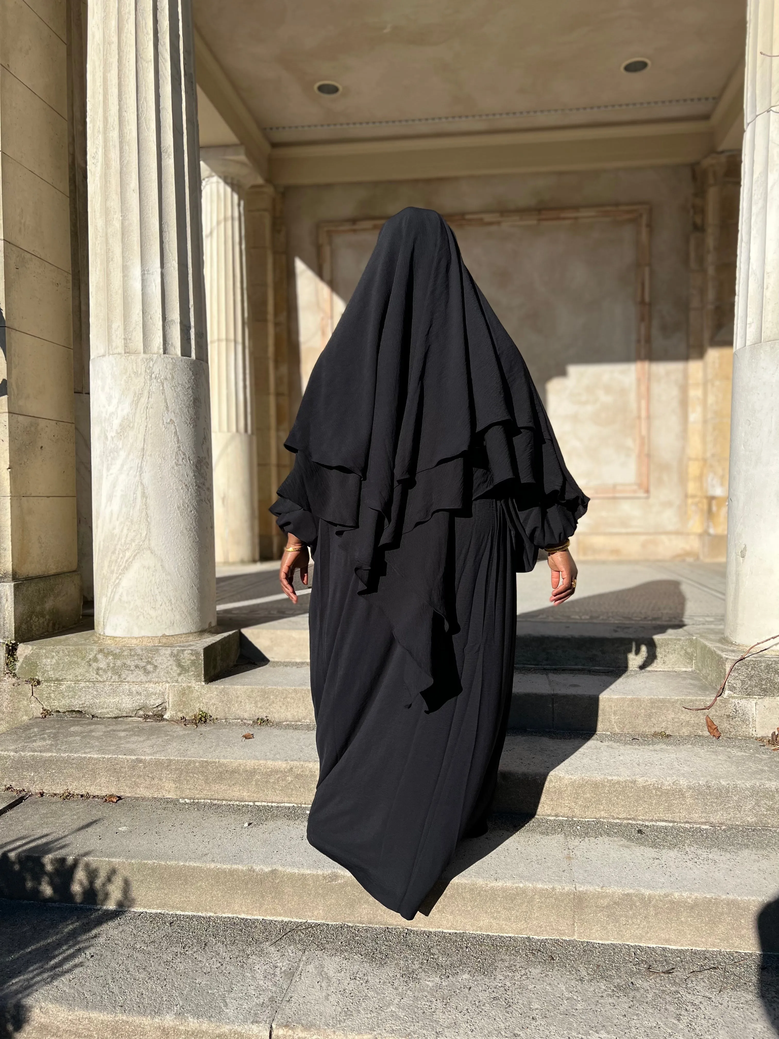 Luxe Puff Sleeve Abaya with  Khimar