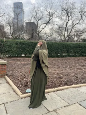 Luxe Puff Sleeve Abaya with  Khimar