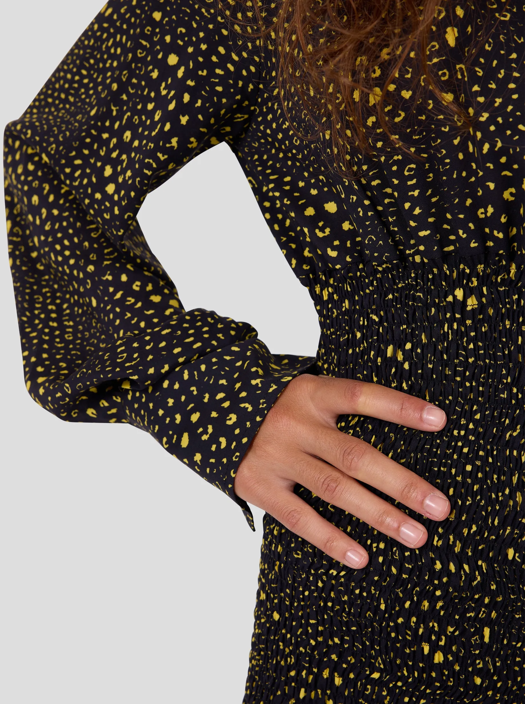 Madness Dress in Black Leopard