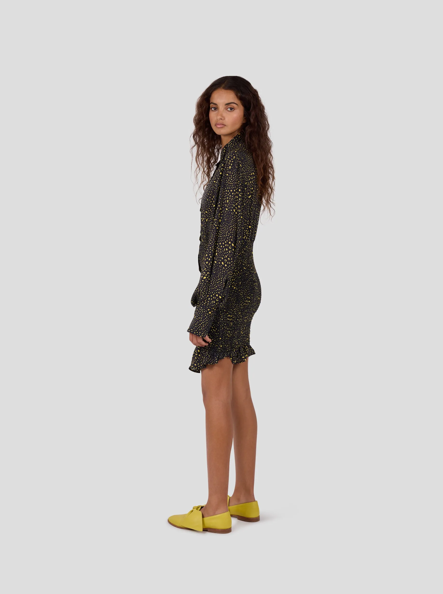 Madness Dress in Black Leopard