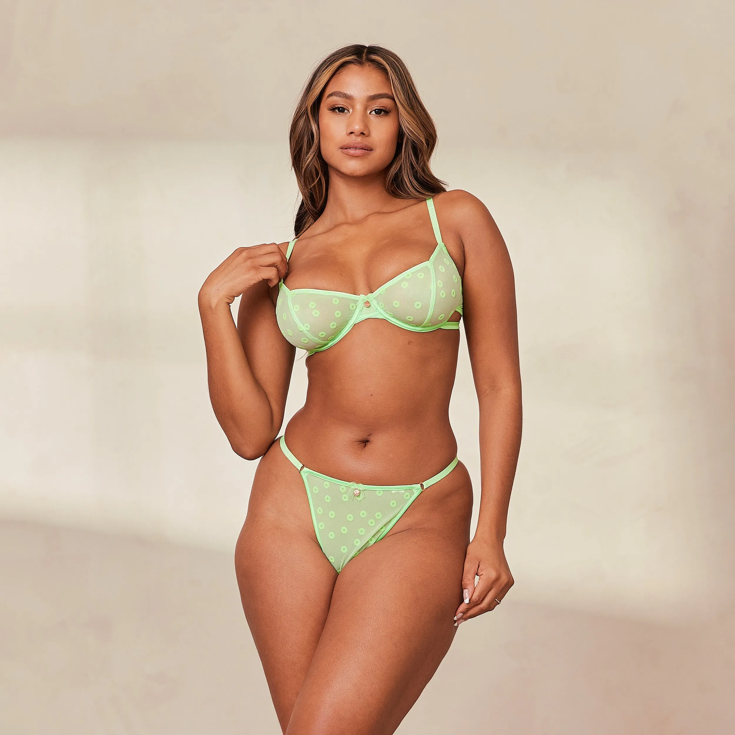 Maisie Intimates String & Shorts (Ensemble) - Menthe