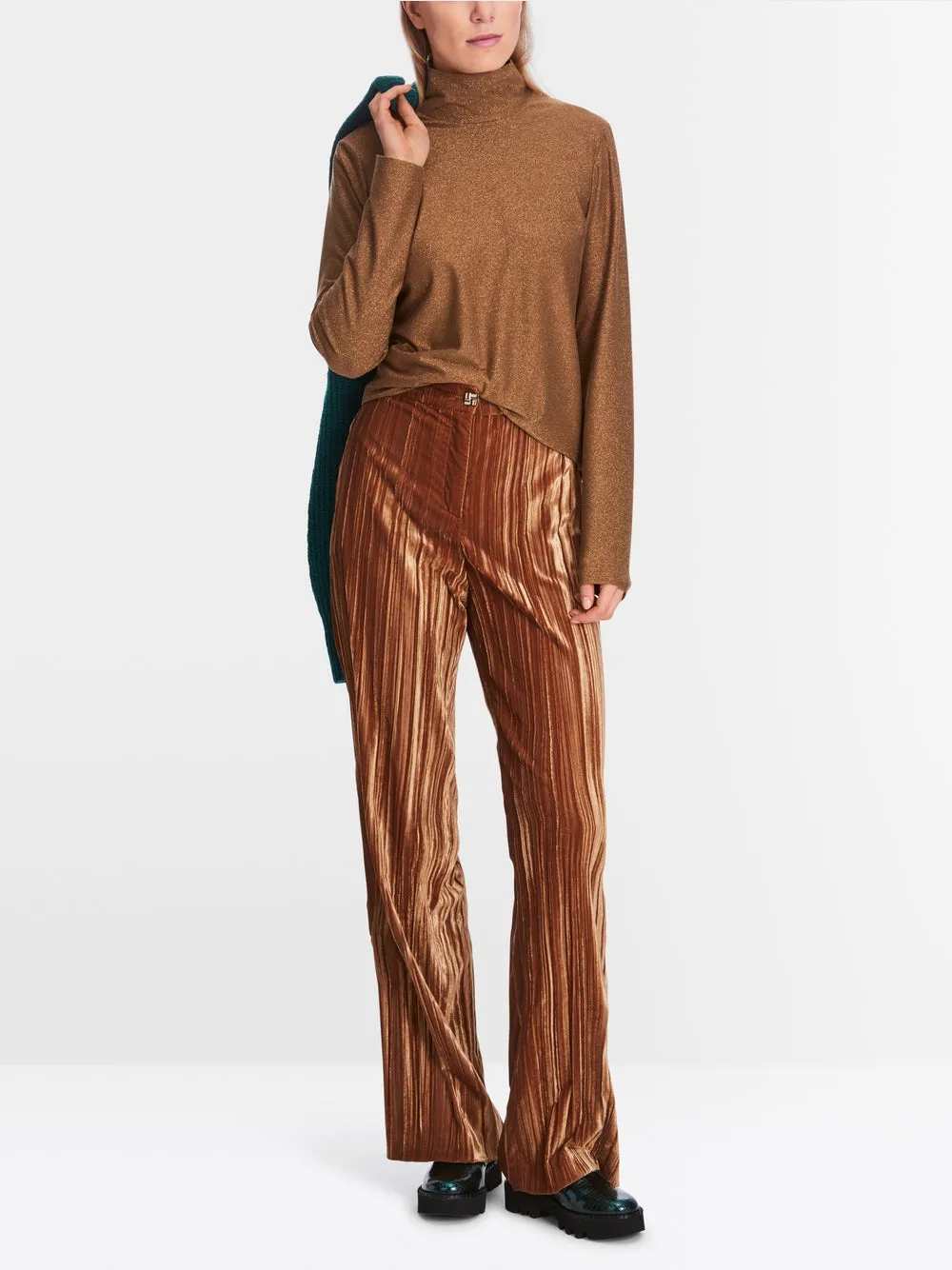 Marc Cain Bronze Spice T-shirt with a feminine sheen