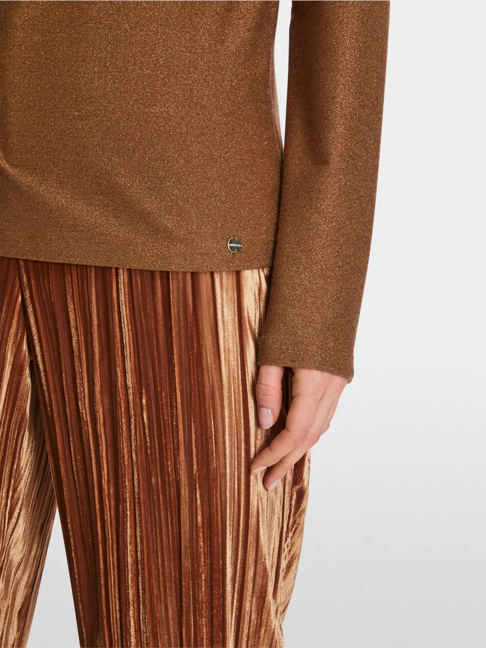 Marc Cain Bronze Spice T-shirt with a feminine sheen