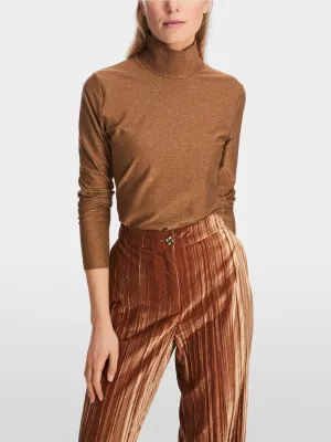 Marc Cain Bronze Spice T-shirt with a feminine sheen