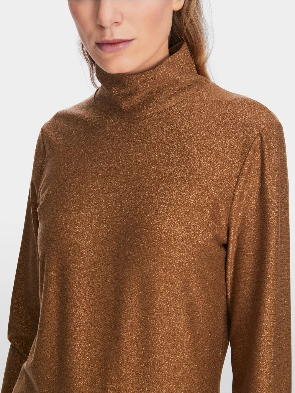 Marc Cain Bronze Spice T-shirt with a feminine sheen