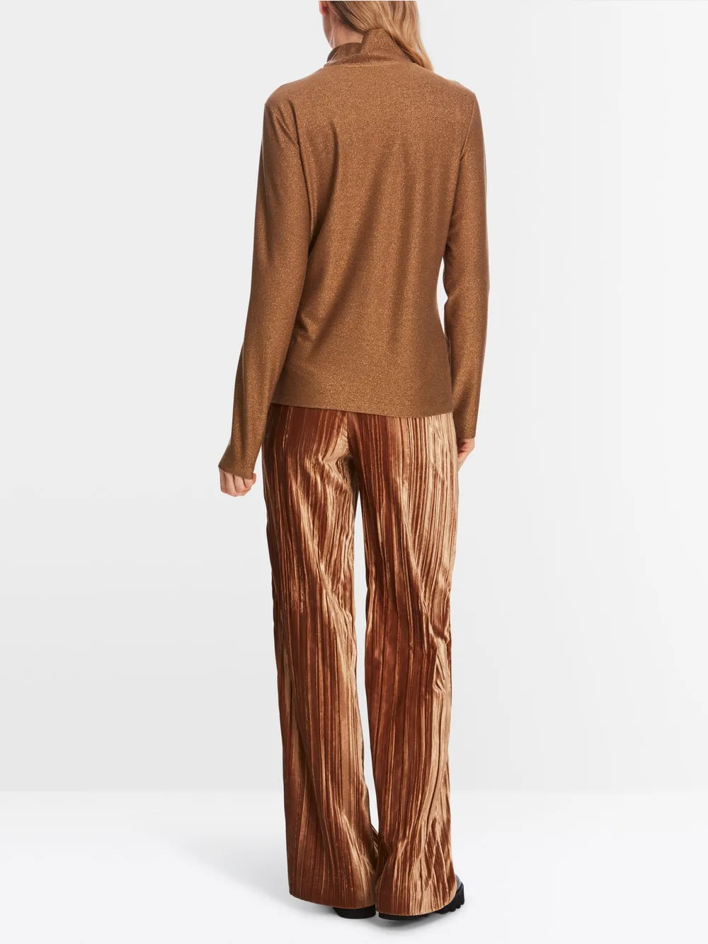 Marc Cain Bronze Spice T-shirt with a feminine sheen