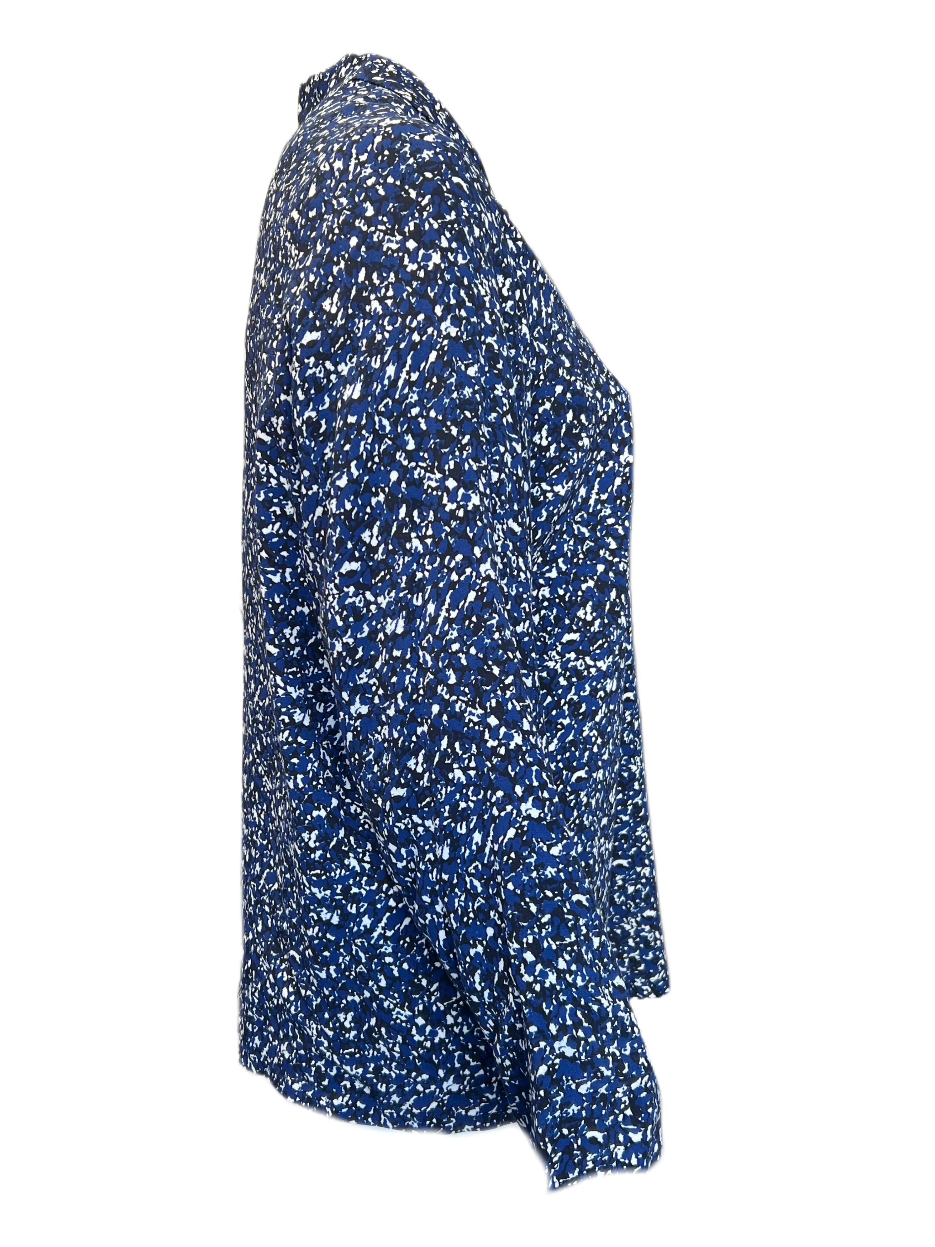 Marina Rinaldi Women's Blue Chiara Open Front Jacket NWT
