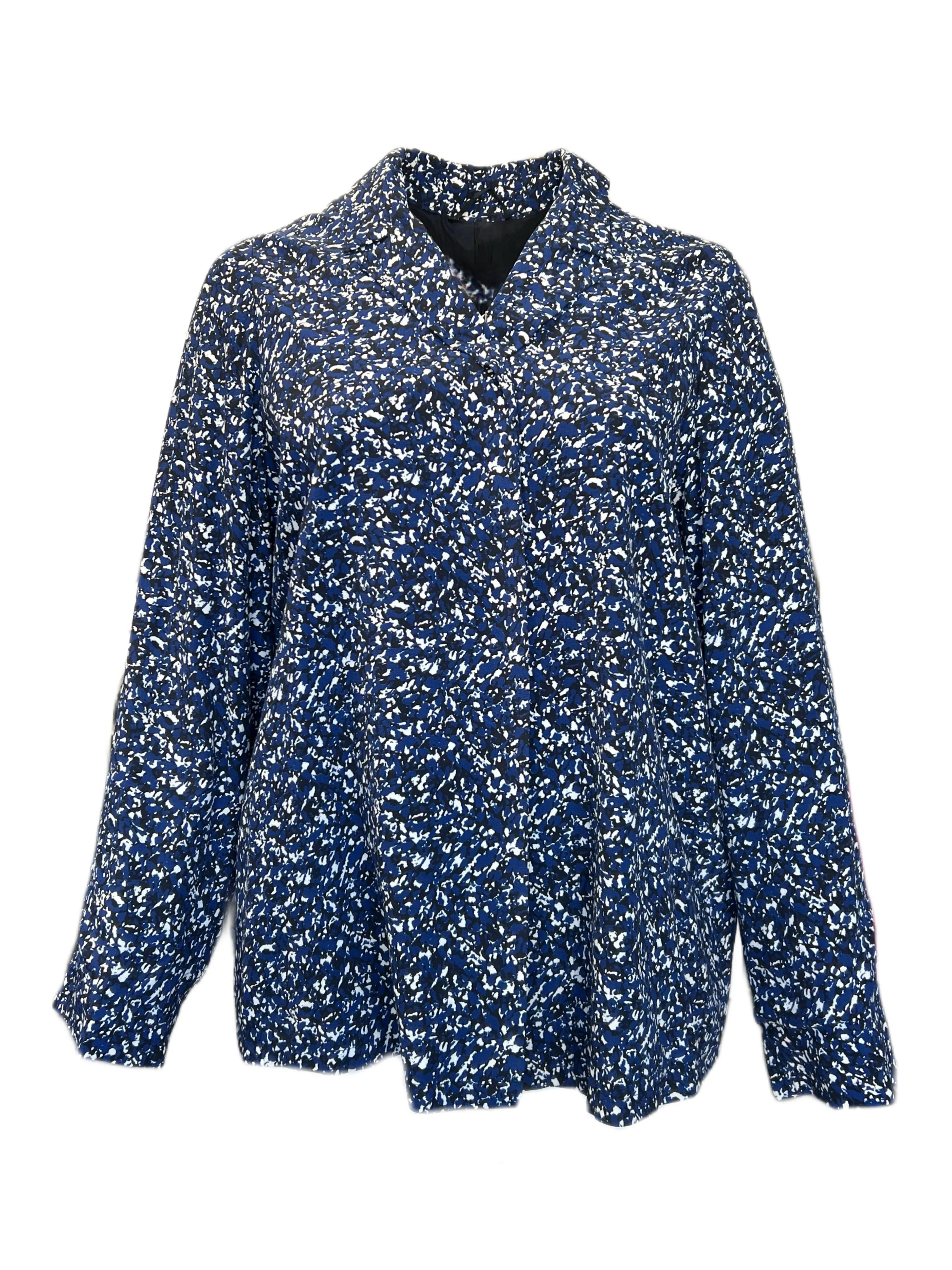 Marina Rinaldi Women's Blue Chiara Open Front Jacket NWT