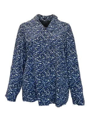 Marina Rinaldi Women's Blue Chiara Open Front Jacket NWT