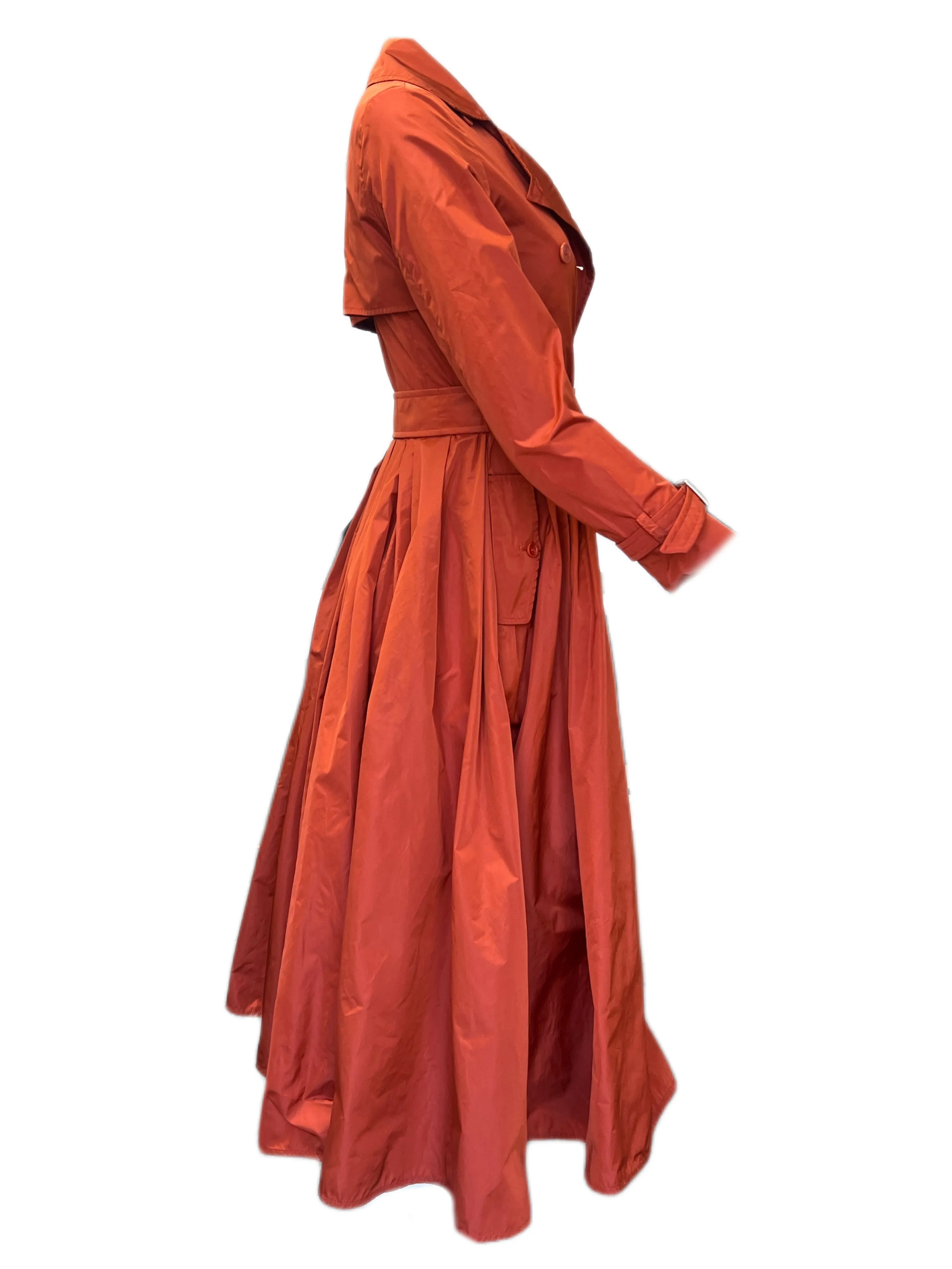Max Mara Women's Orange Tubinga Welt Pockets Over Coat Size 0 NWT
