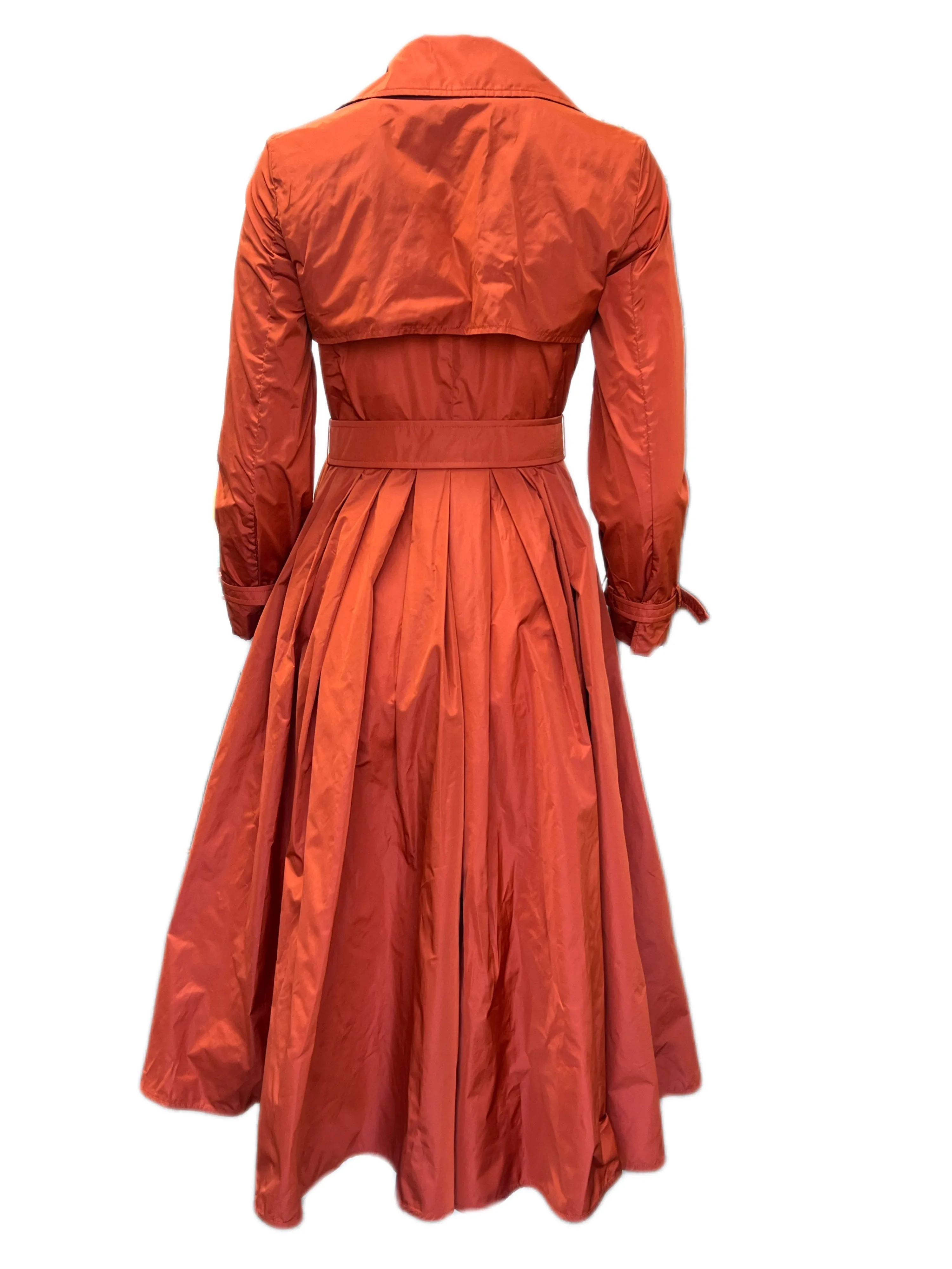 Max Mara Women's Orange Tubinga Welt Pockets Over Coat Size 0 NWT
