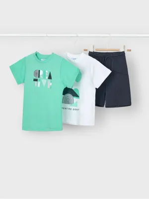 Mayoral Junior Boy Aquamarine Shorts Set