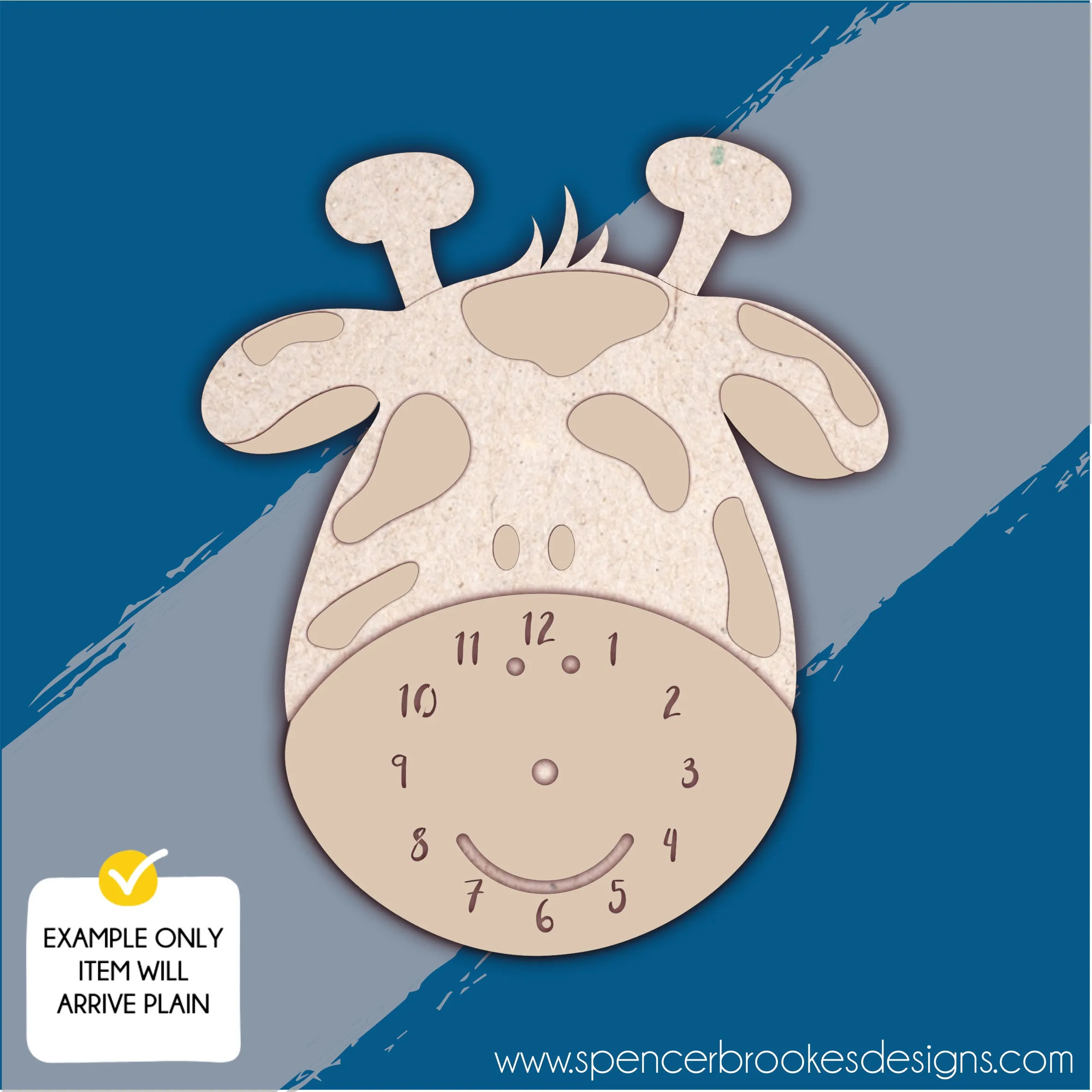 MDF Layered Clock - Giraffe