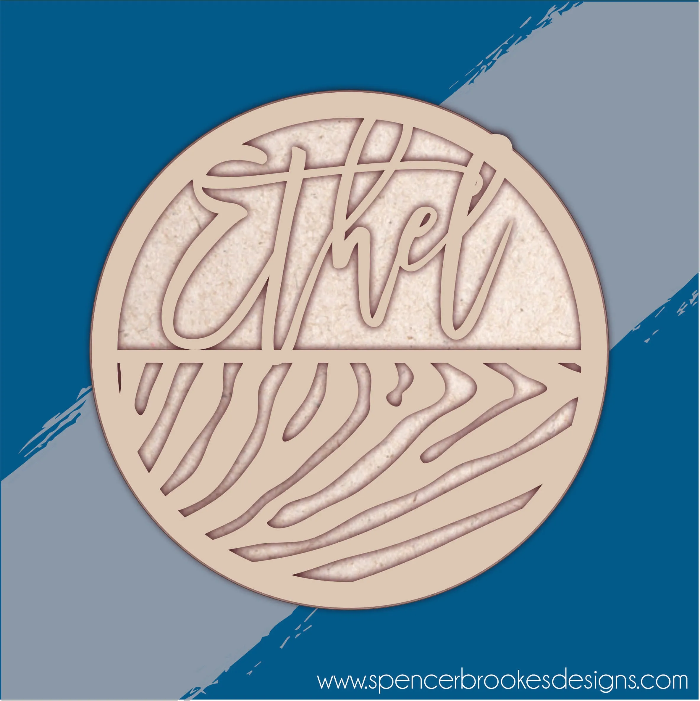 MDF Layered Name Plaque - Zebra Print
