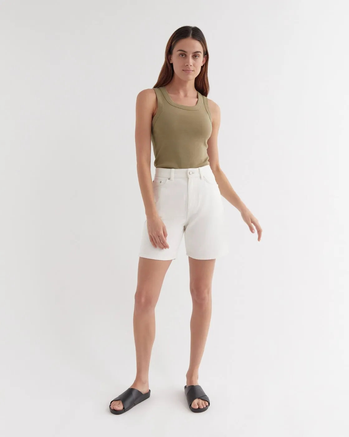 Meike Rib Tank Olive