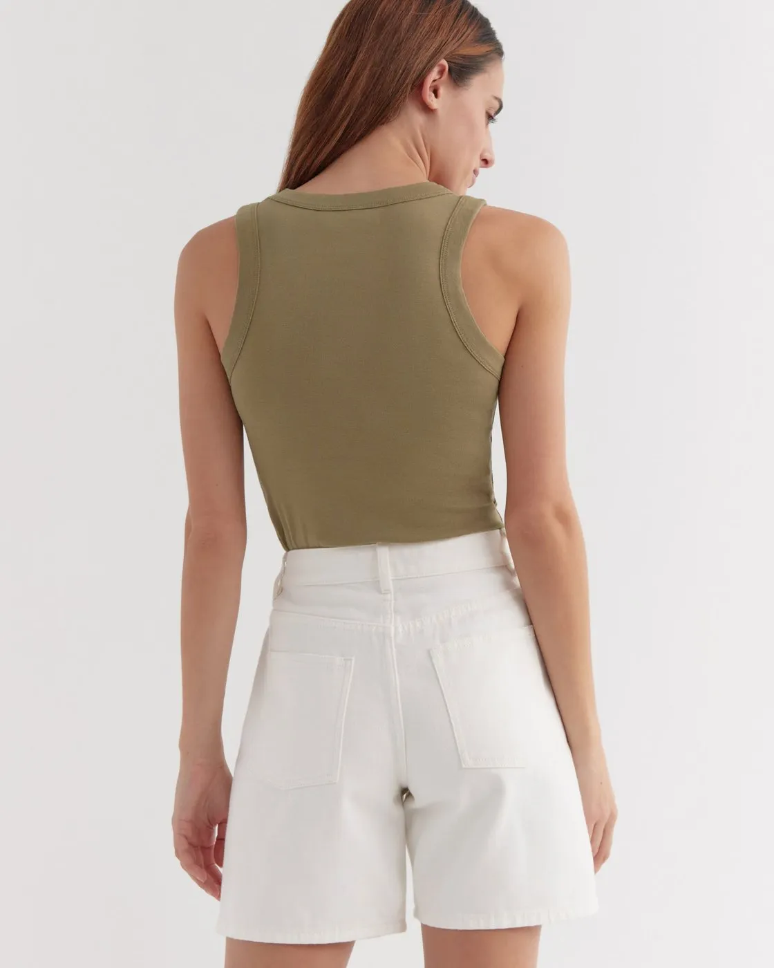 Meike Rib Tank Olive