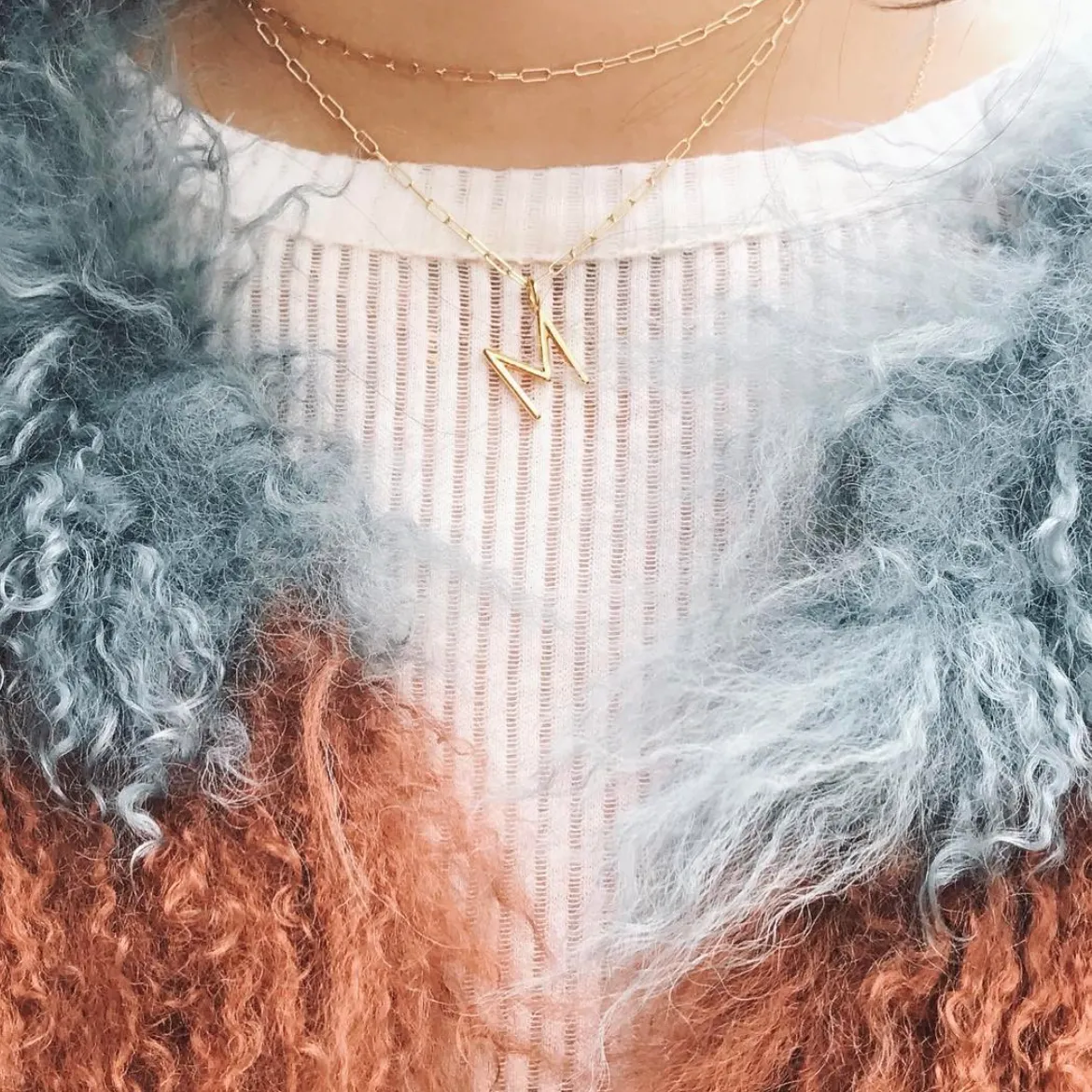 MELANGE-LAYERED ANDI INITIAL NECKLACE