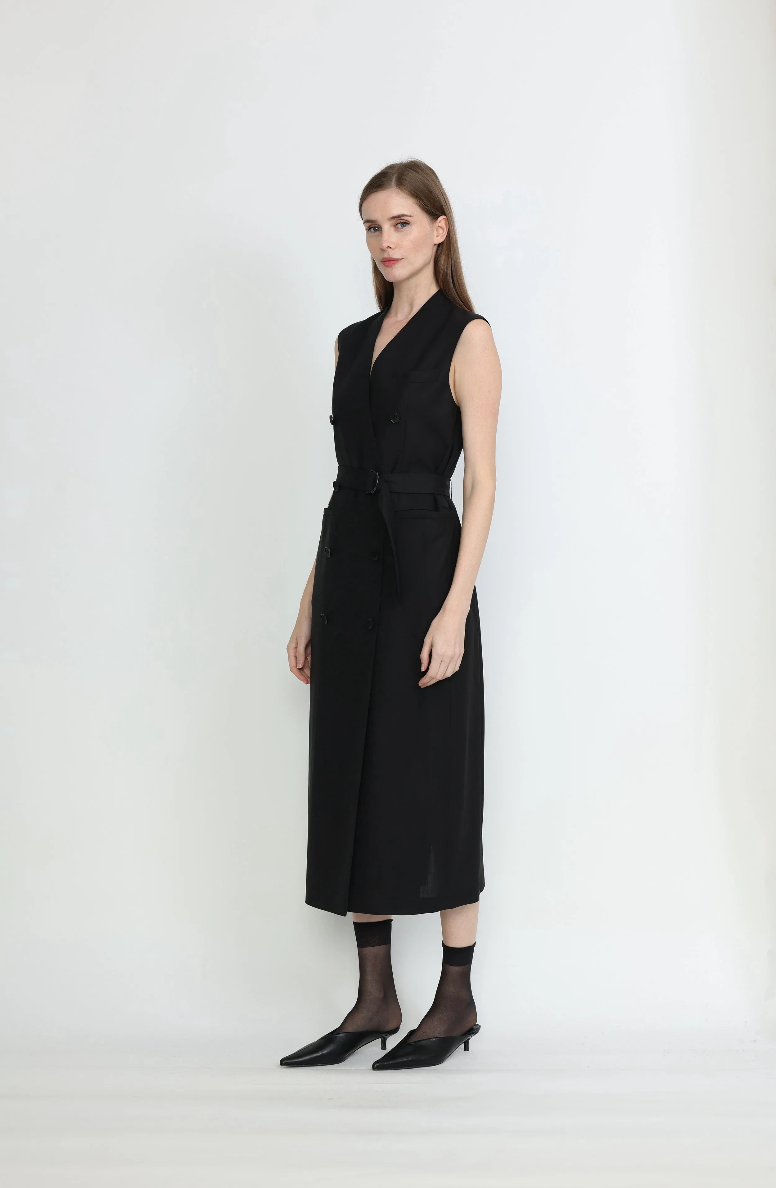 Melbourne Dress - Tailored dress in black