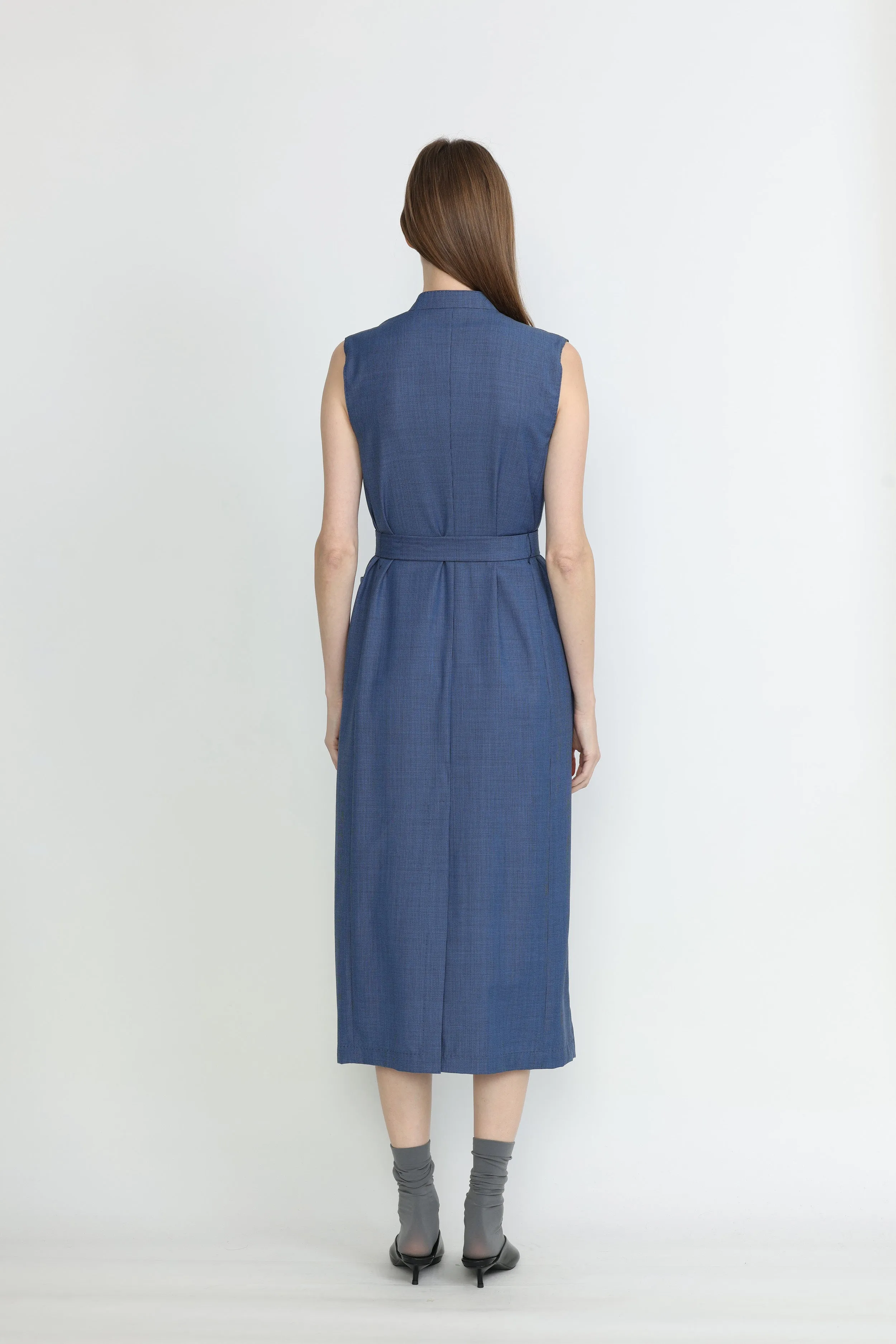 Melbourne Dress - Tailored dress in blue