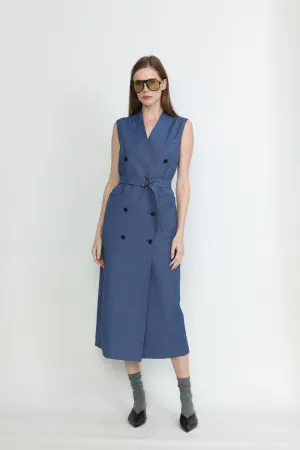 Melbourne Dress - Tailored dress in blue