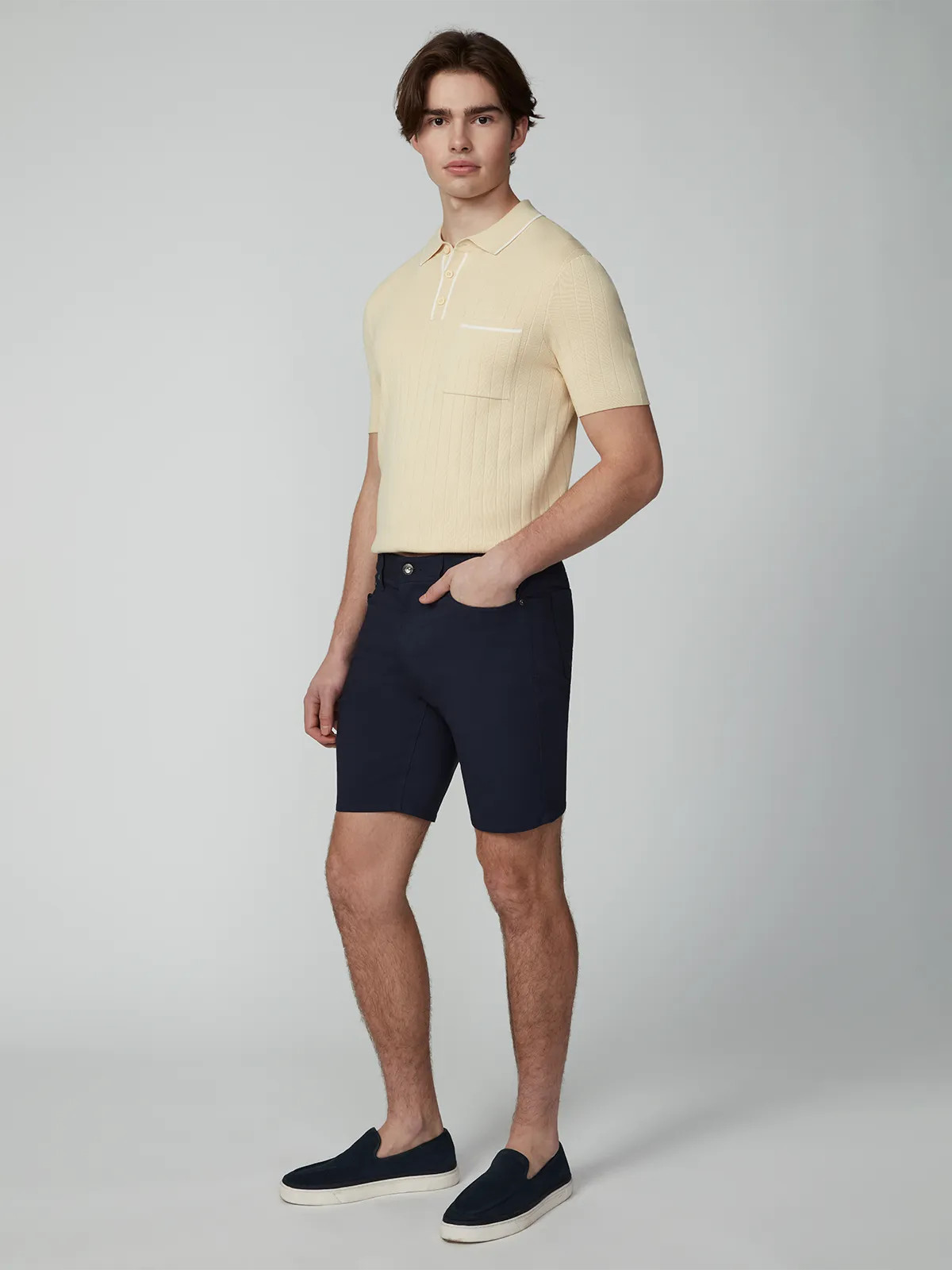 Men's 5-Pocket Solid Bungee Shorts