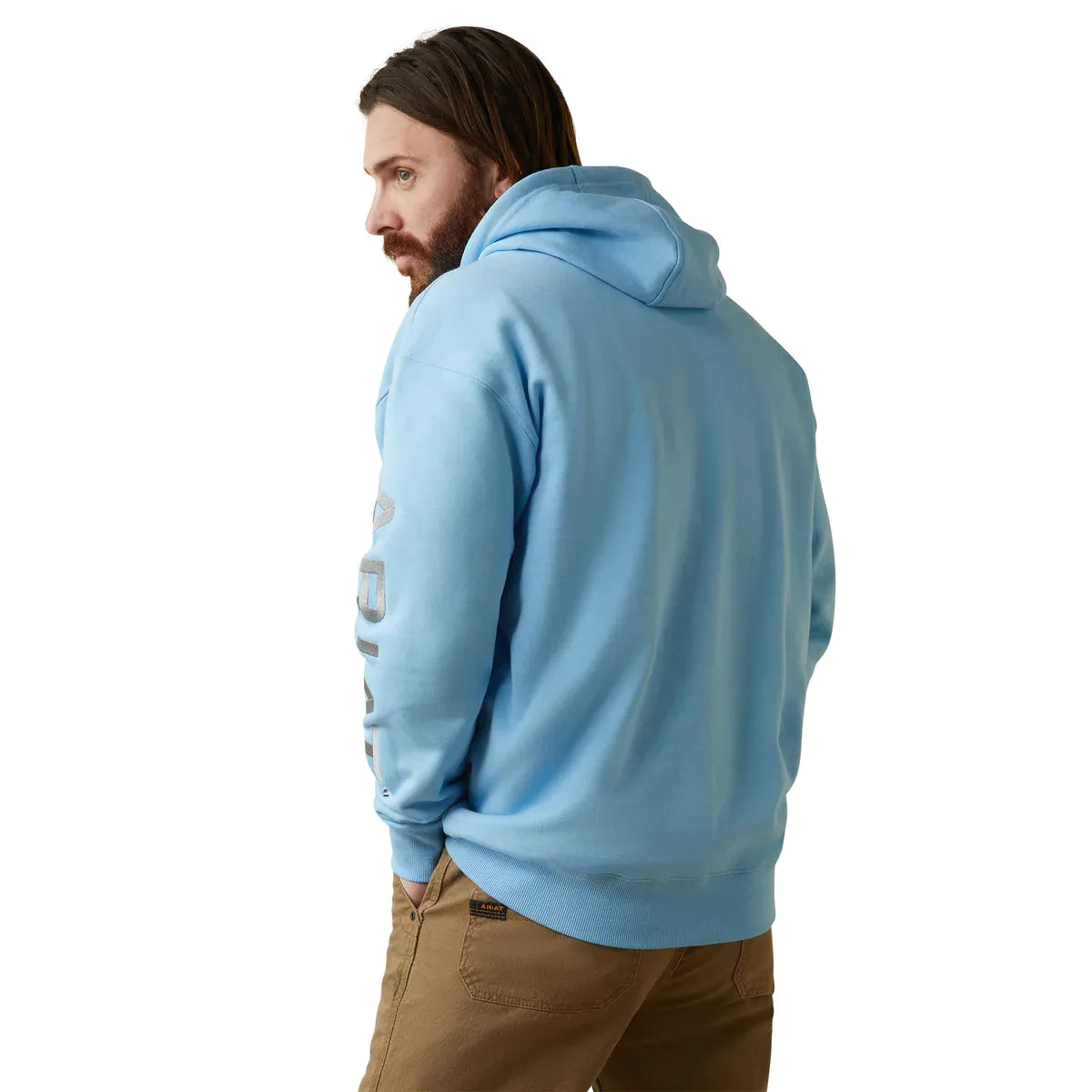 Men's Ariat Rebar Graphic Hoodie - Dutch Canal Heather/Alloy