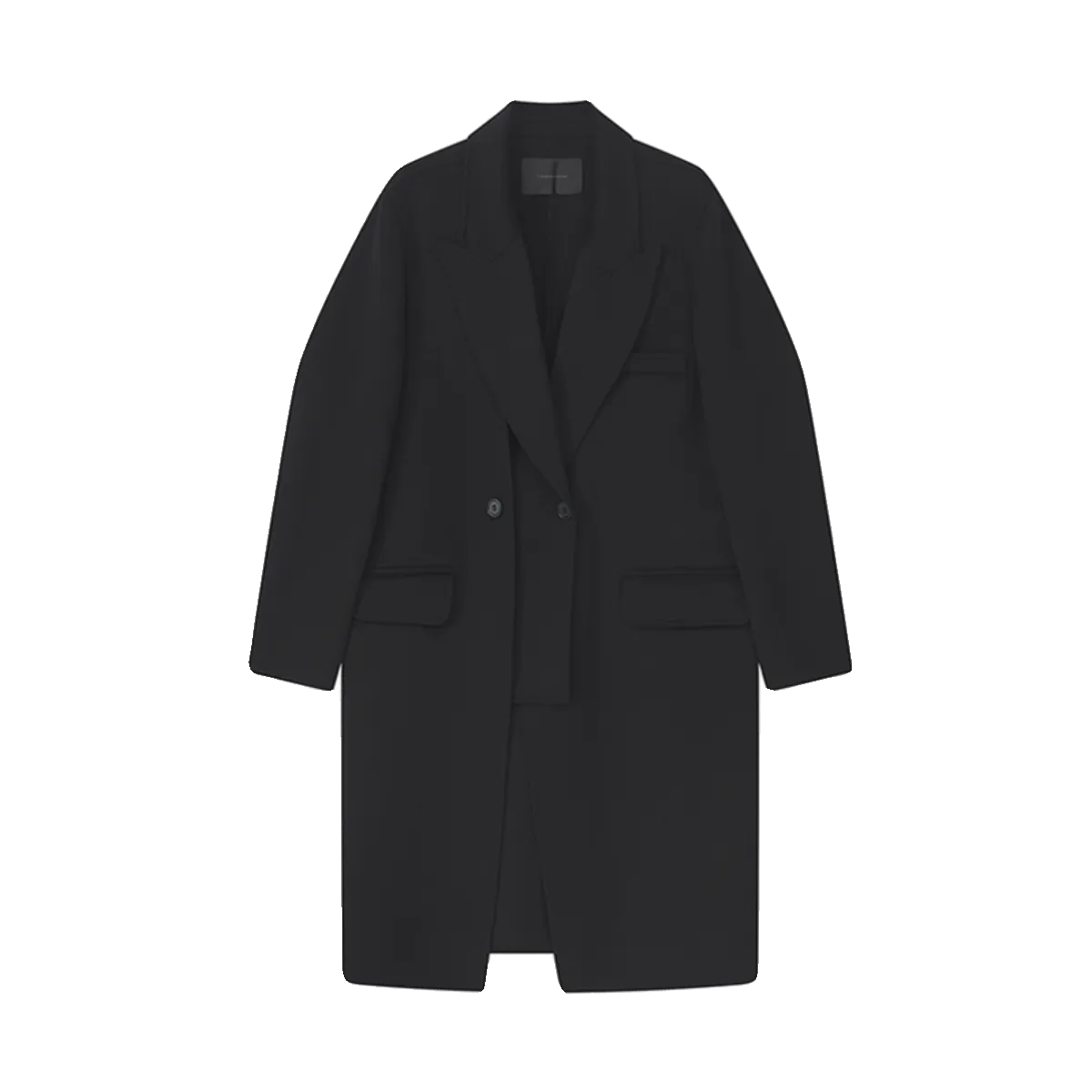 Men's Long Black Overcoat