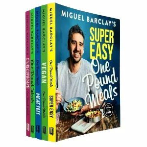Miguel Barclay One Pound Meals Collection 5 Books Set (Super Easy One Pound Meals, Vegan One Pound Meals, Meat-Free, One Pound Meals, Storecupboard)