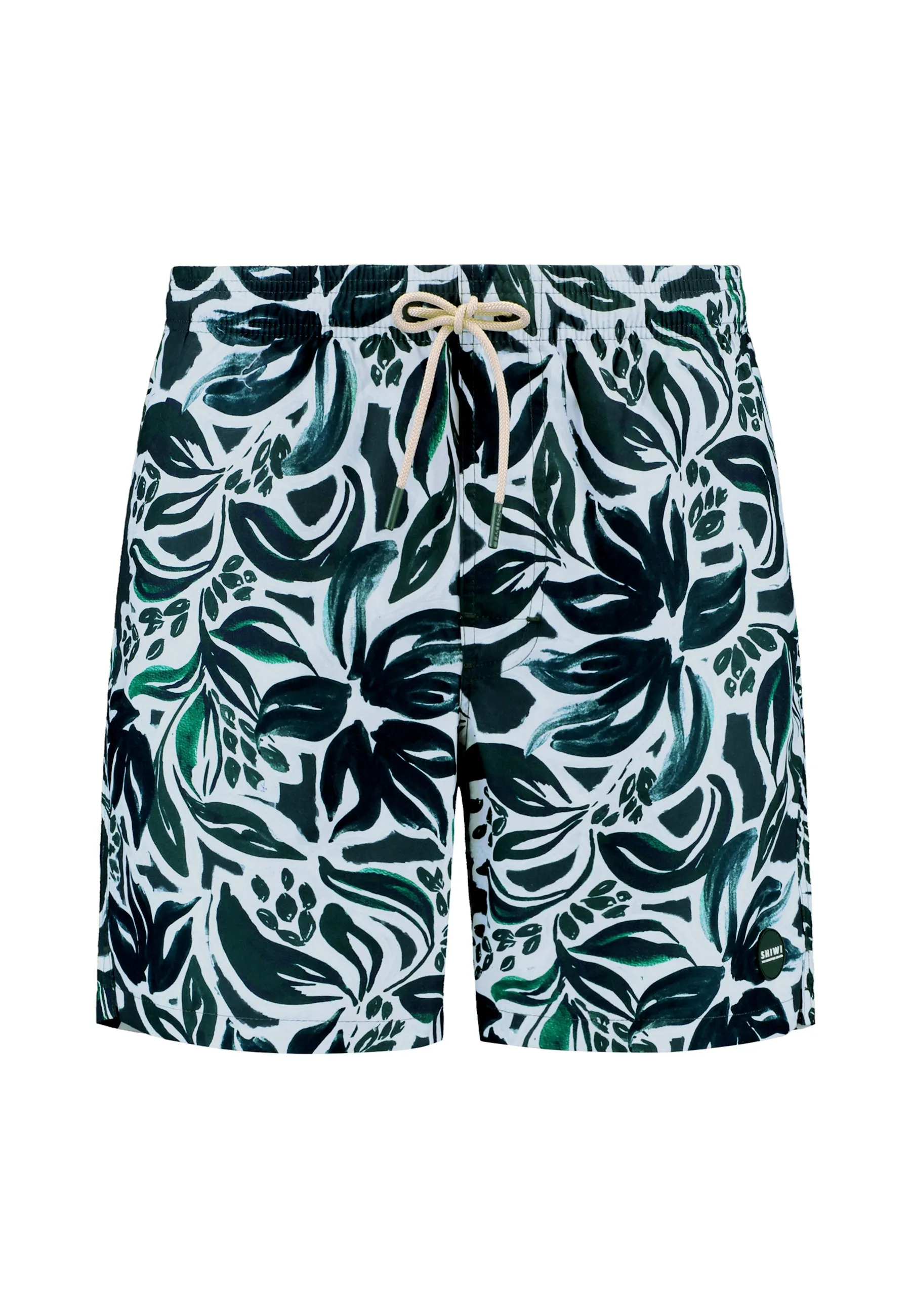 MIKE swim shorts floral leafs | green leaves