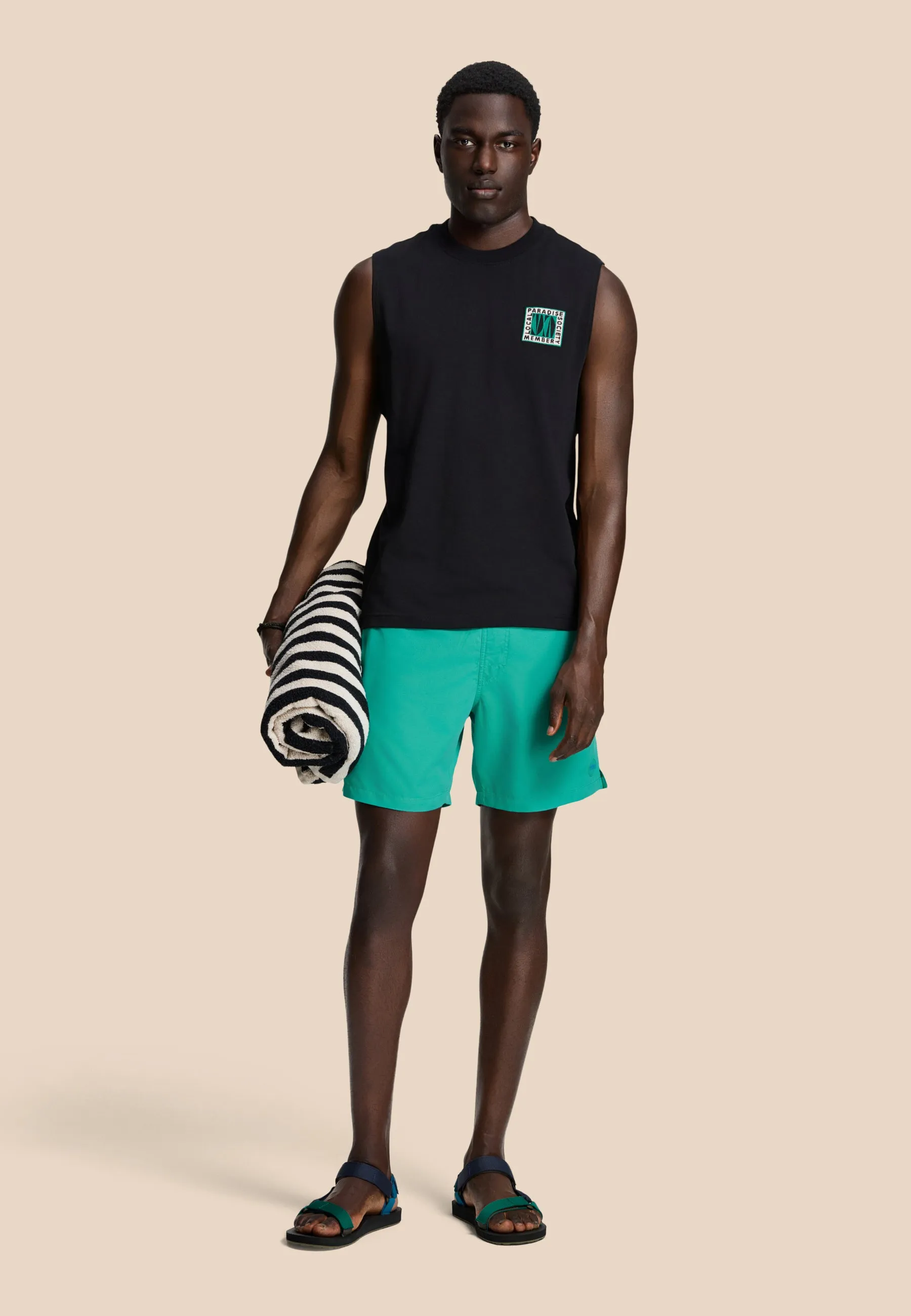 MIKE swim shorts solid | blue lagoon