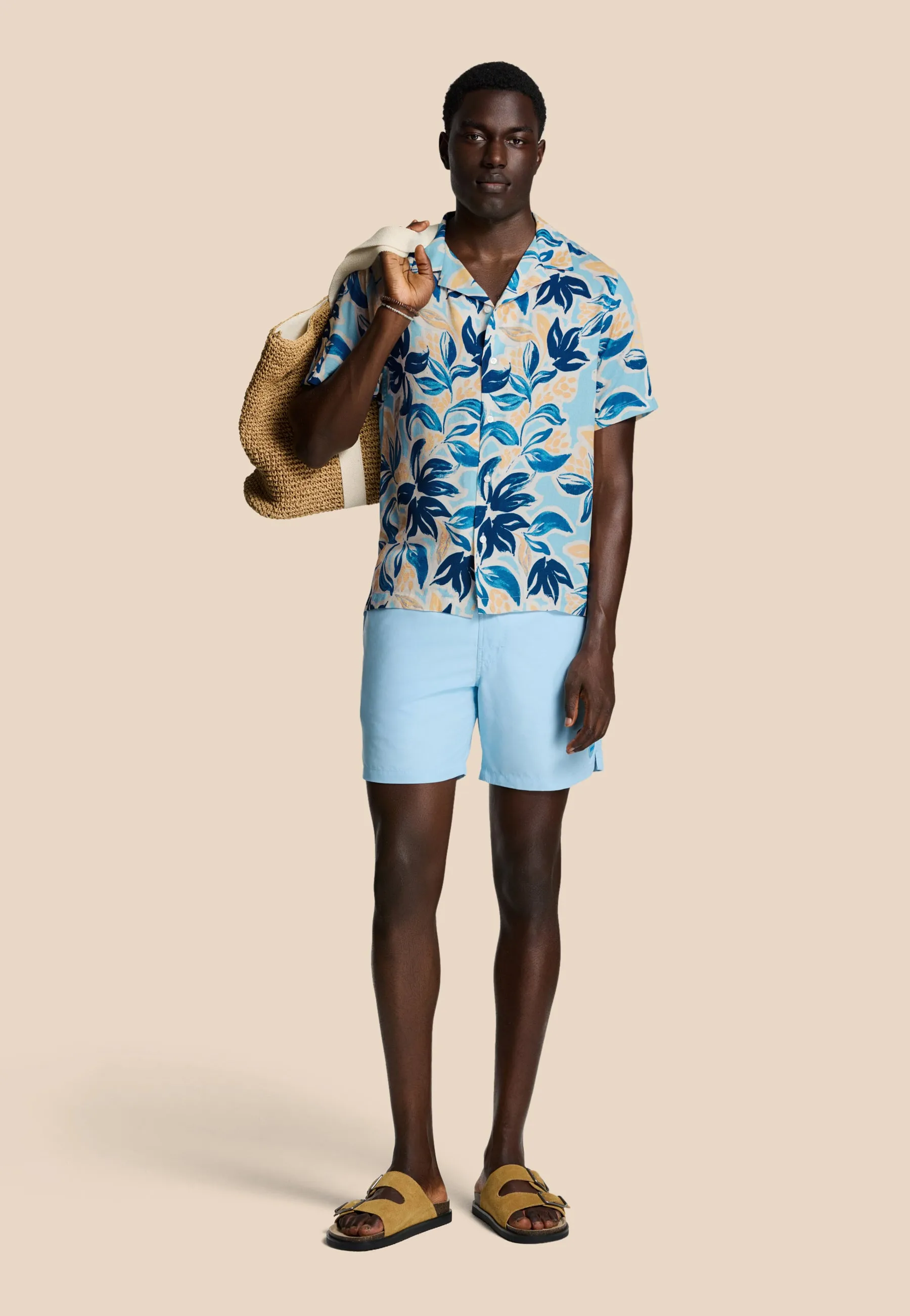 MIKE swim shorts solid | blue sky