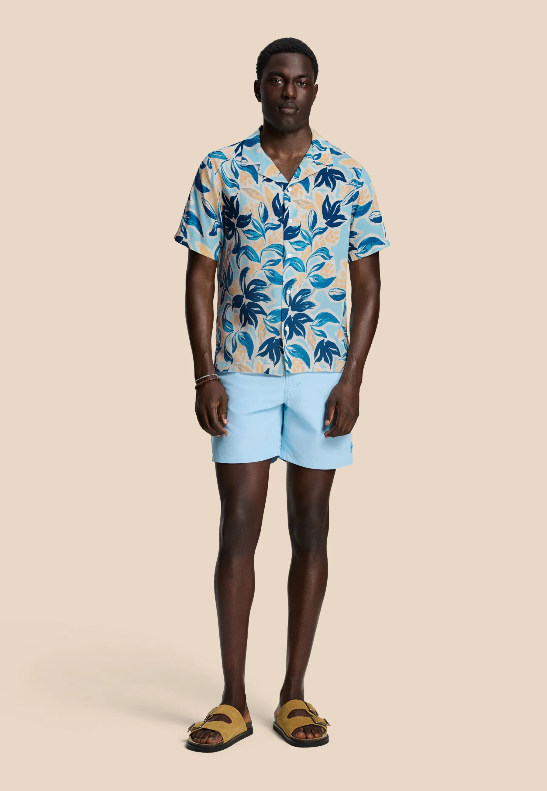 MIKE swim shorts solid | blue sky